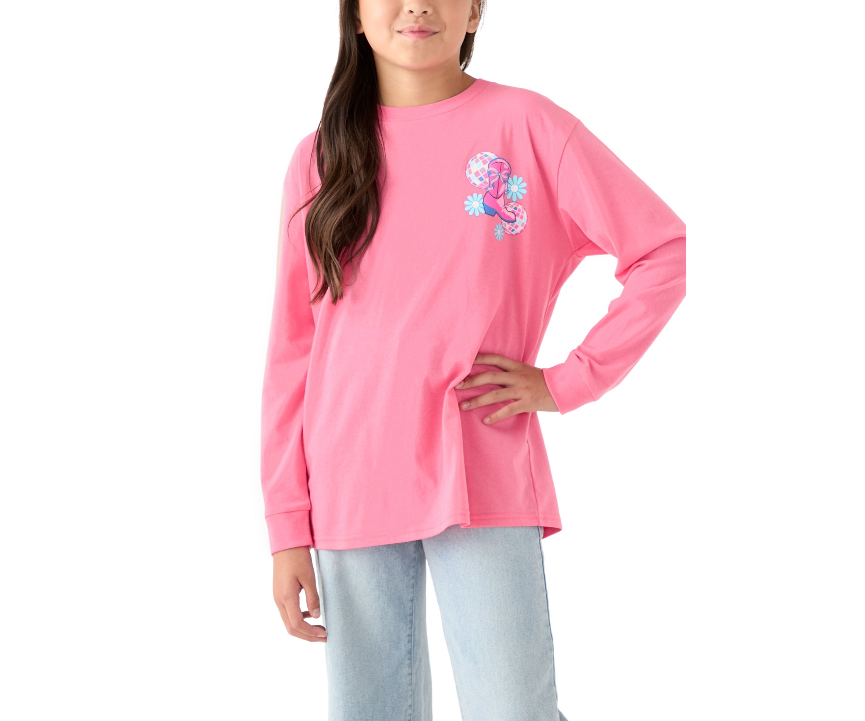Girls 7-16 Make the Whole Place Shimmer Long Sleeve T-Shirt