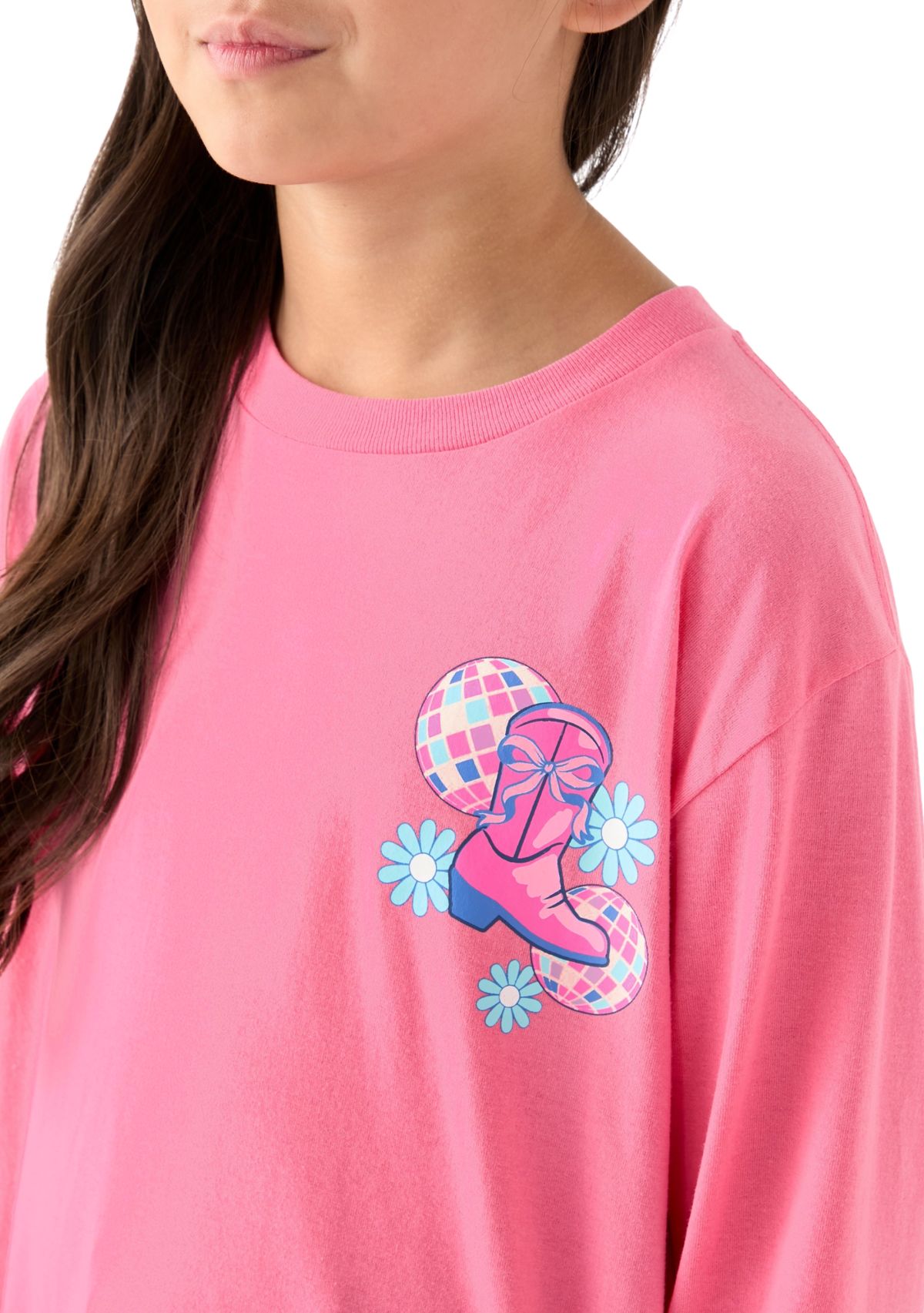 Girls 7-16 Make the Whole Place Shimmer Long Sleeve T-Shirt