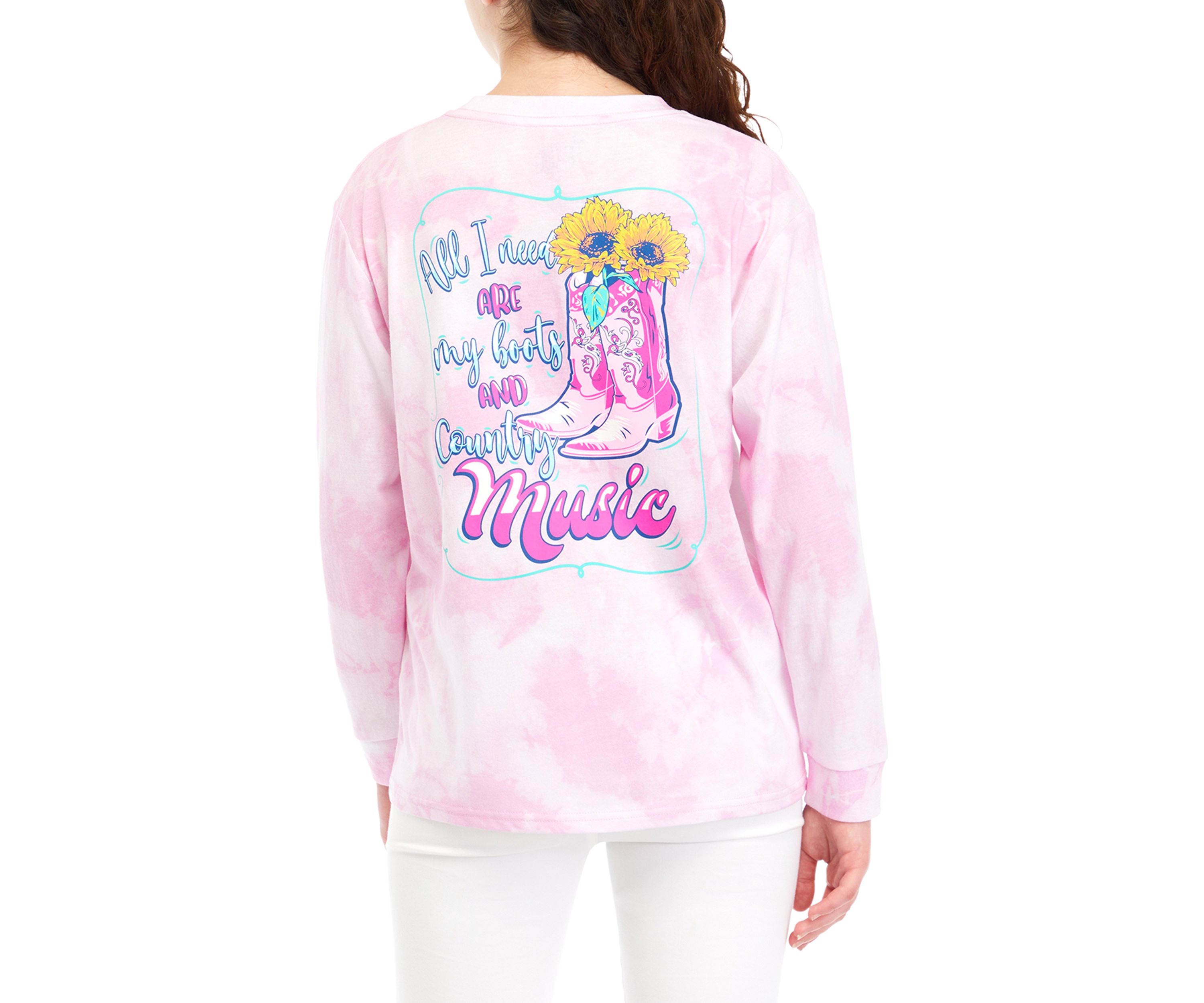 Girls 7-16 Country Music Boots Graphic T-Shirt