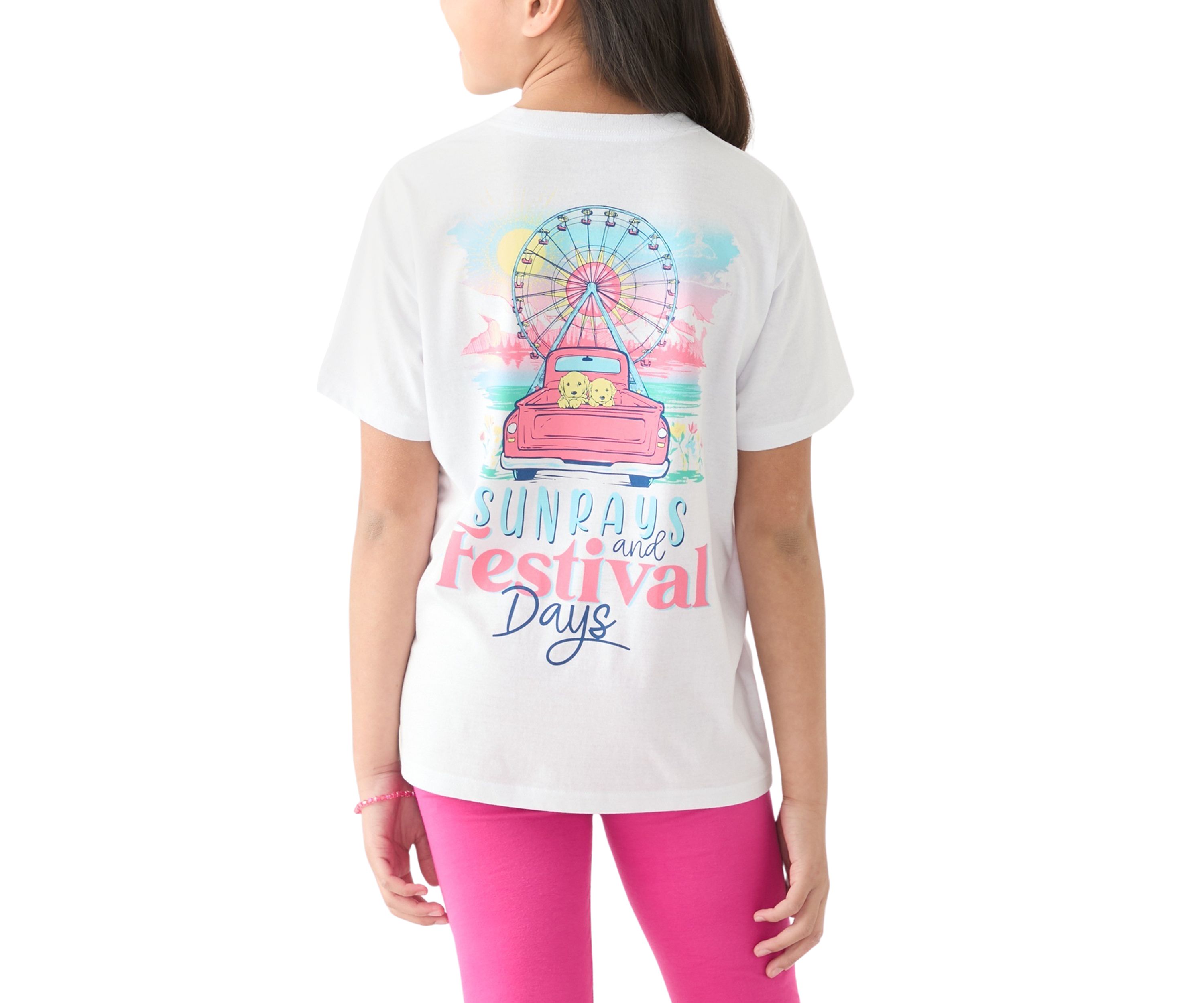 Girls 7-16 Festival Days Graphic T-Shirt