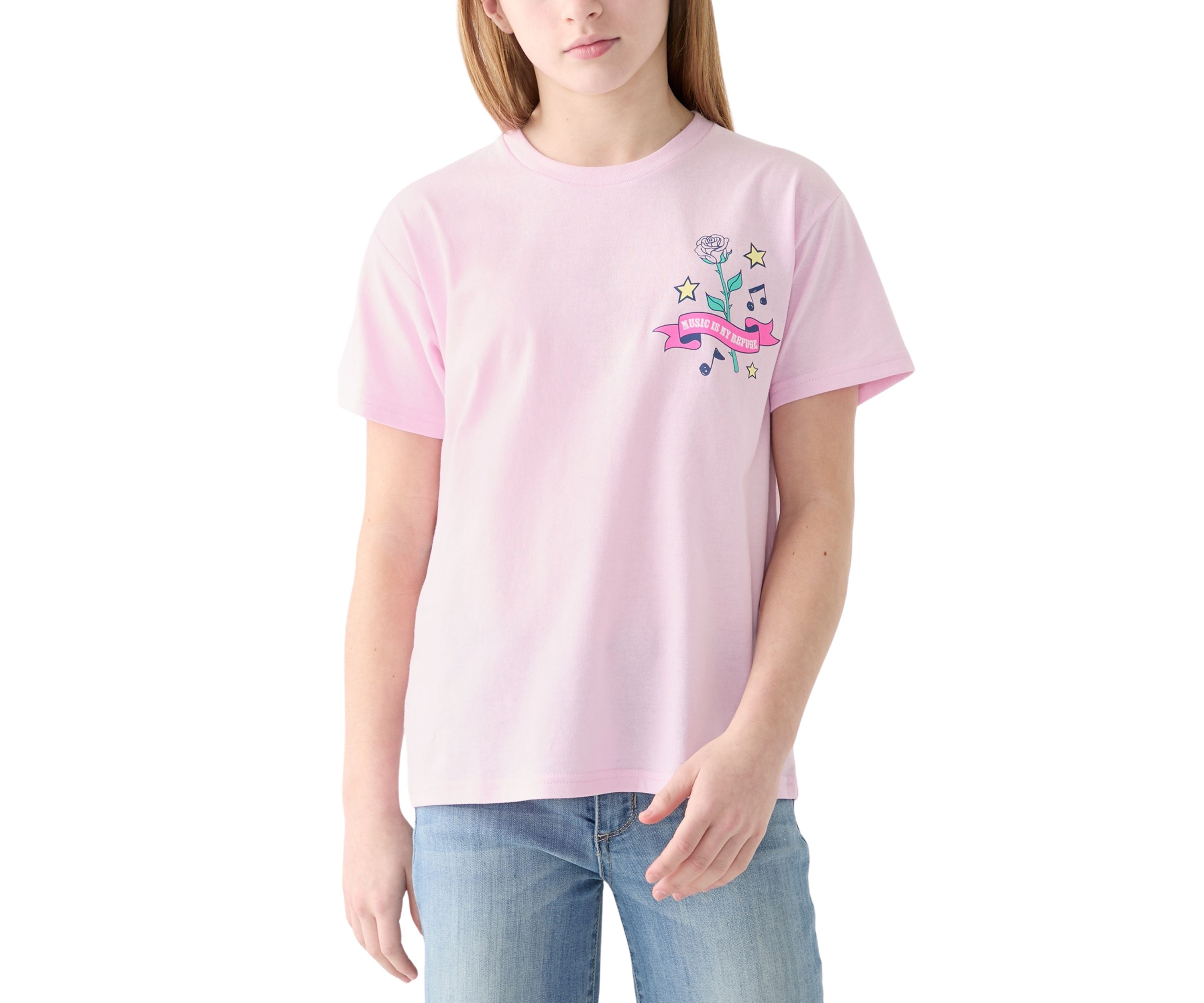 Girls 7-16 Cassette Tapes Graphic T-Shirt