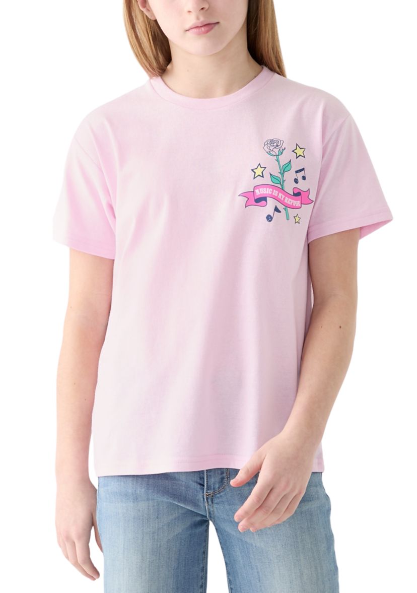 Girls 7-16 Cassette Tapes Graphic T-Shirt