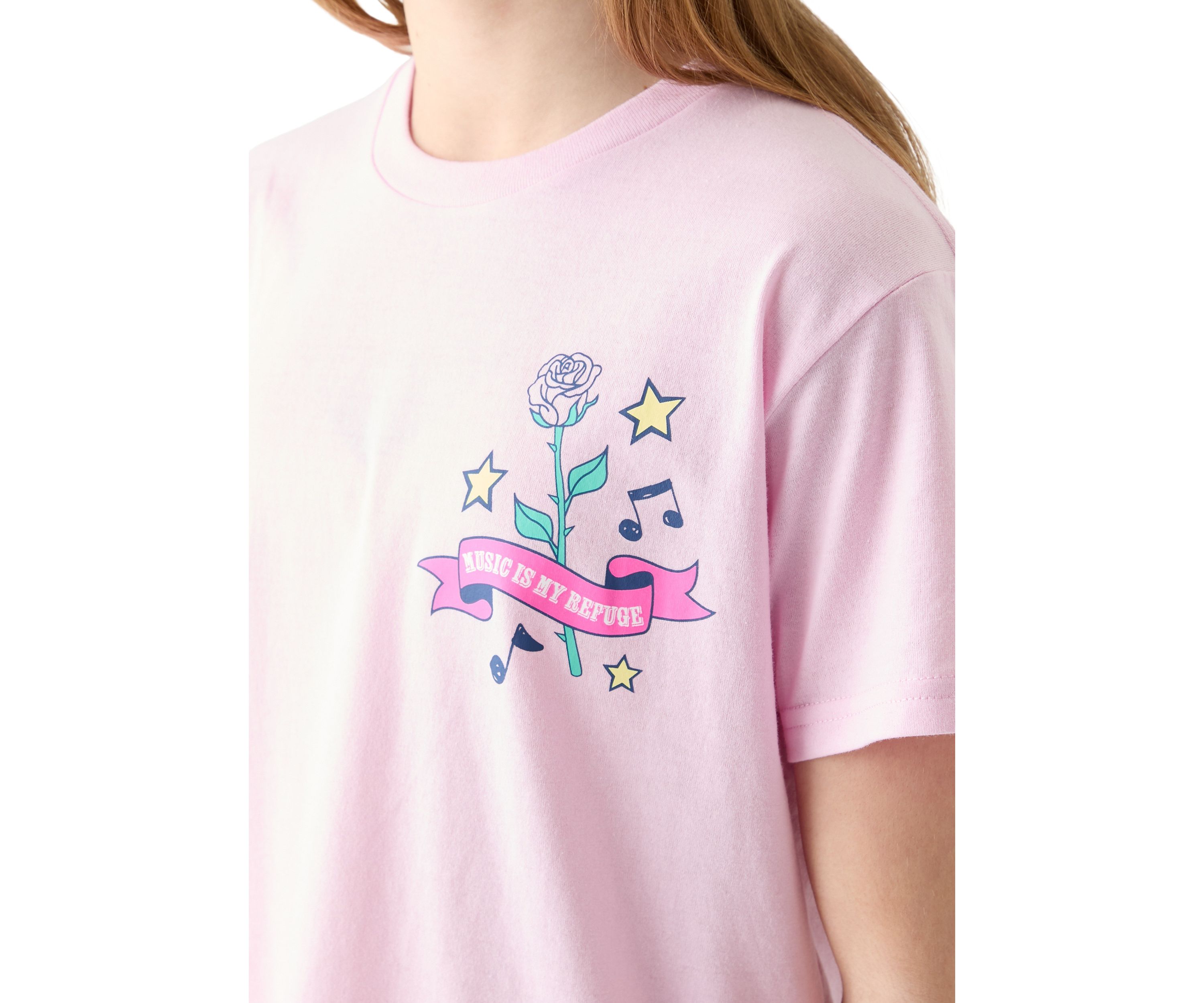 Girls 7-16 Cassette Tapes Graphic T-Shirt