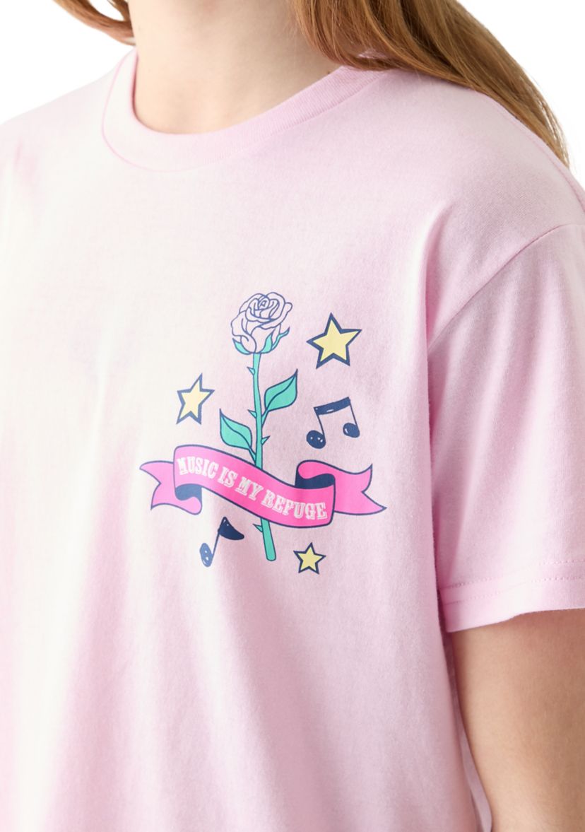 Girls 7-16 Cassette Tapes Graphic T-Shirt
