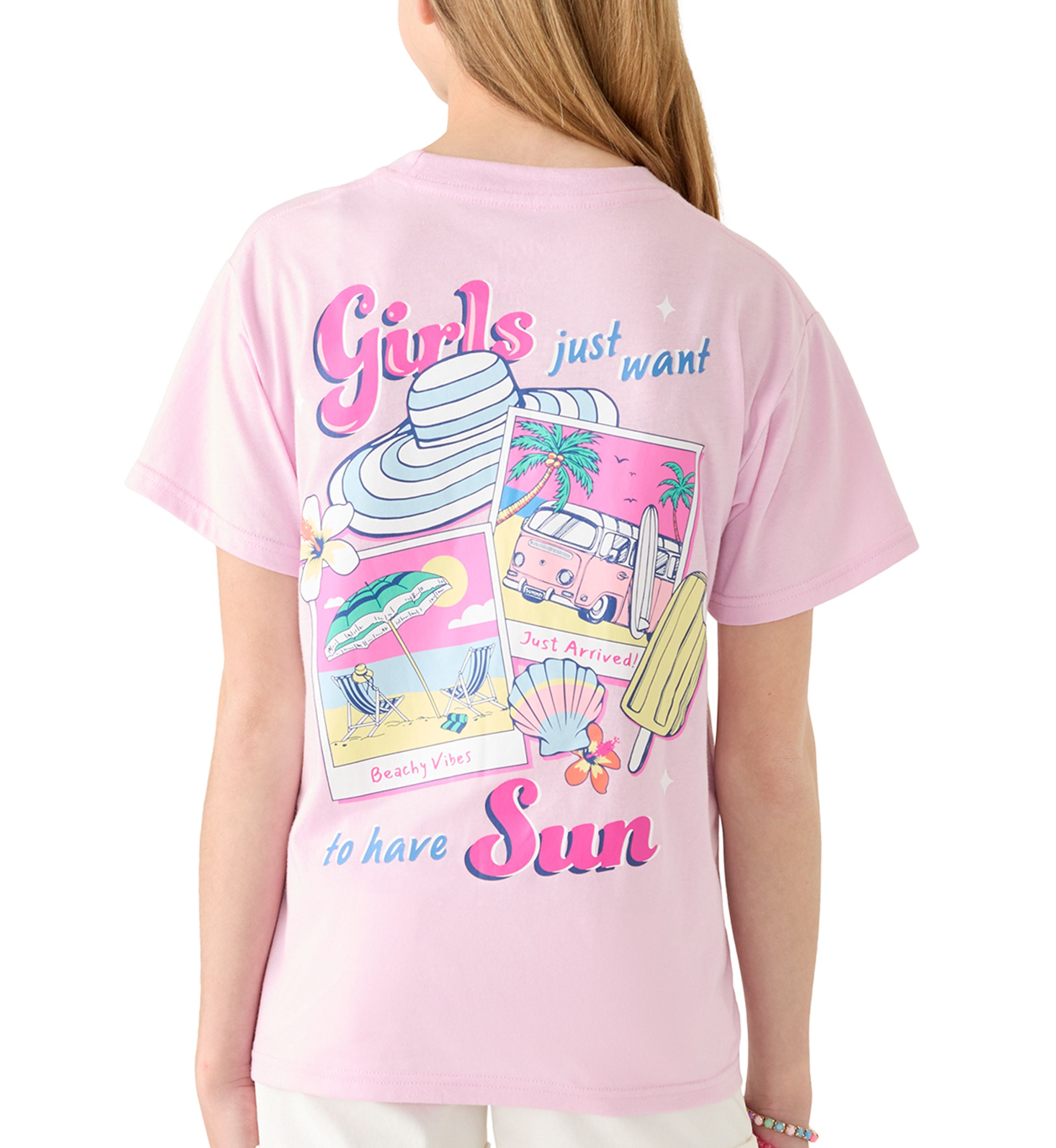 Benny & Belle Girls 7-16 3 Girls Just Wanna Have Sun Graphic Print
