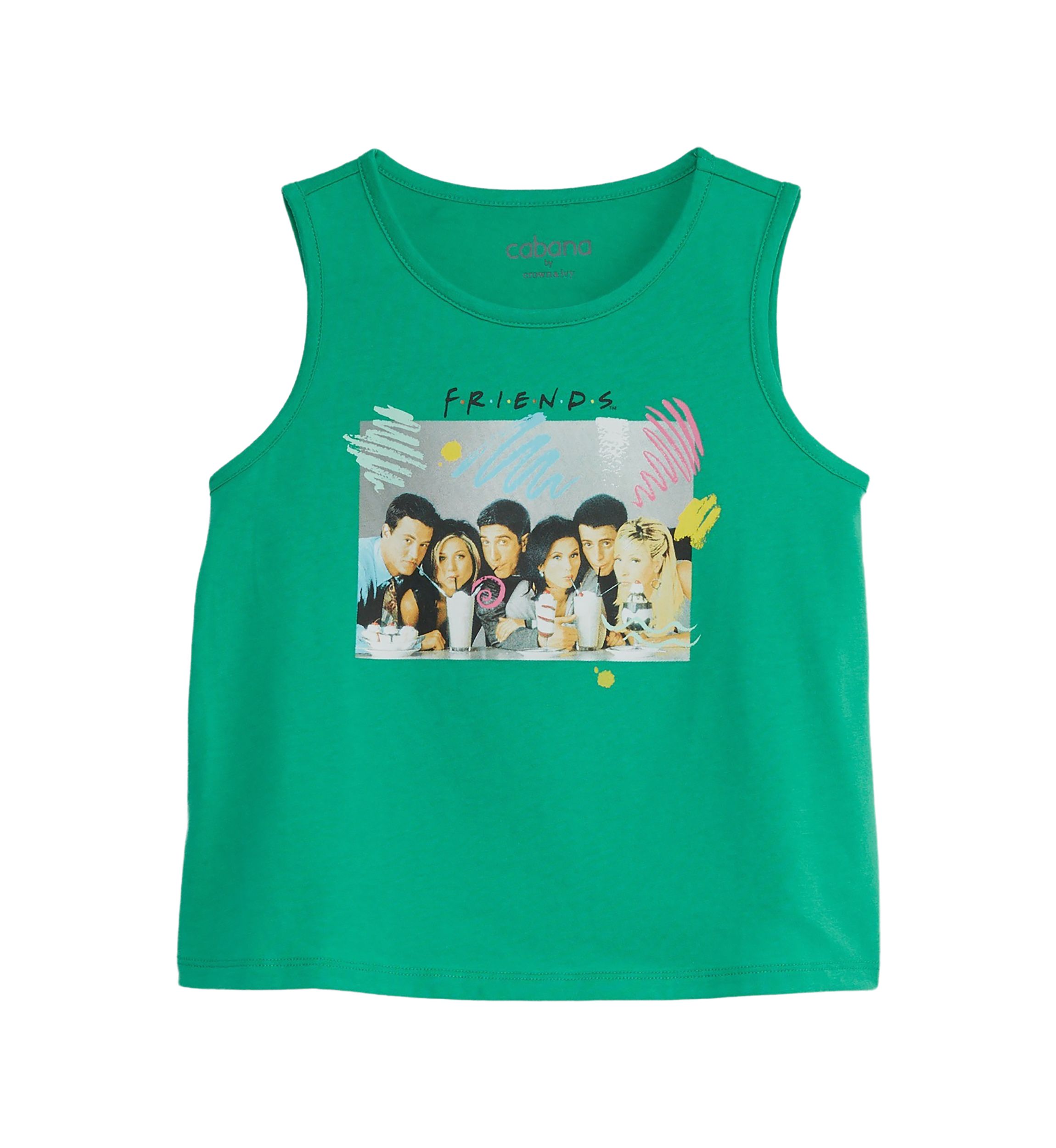 Girls 7-16 Scoop Neck Graphic Tank Top