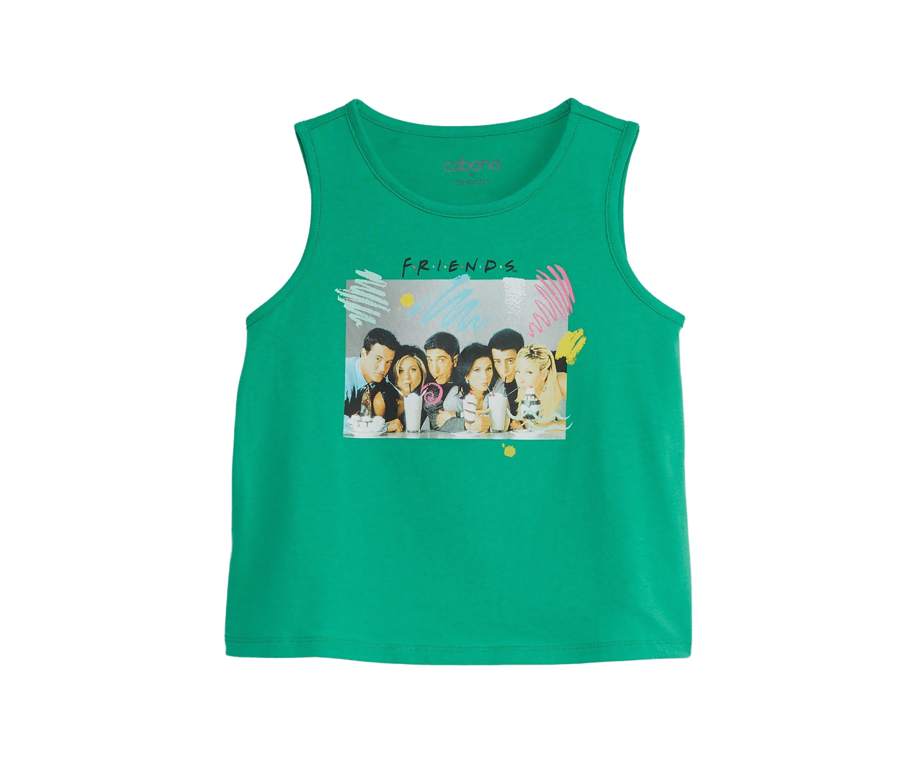 Girls 7-16 Scoop Neck Graphic Tank Top