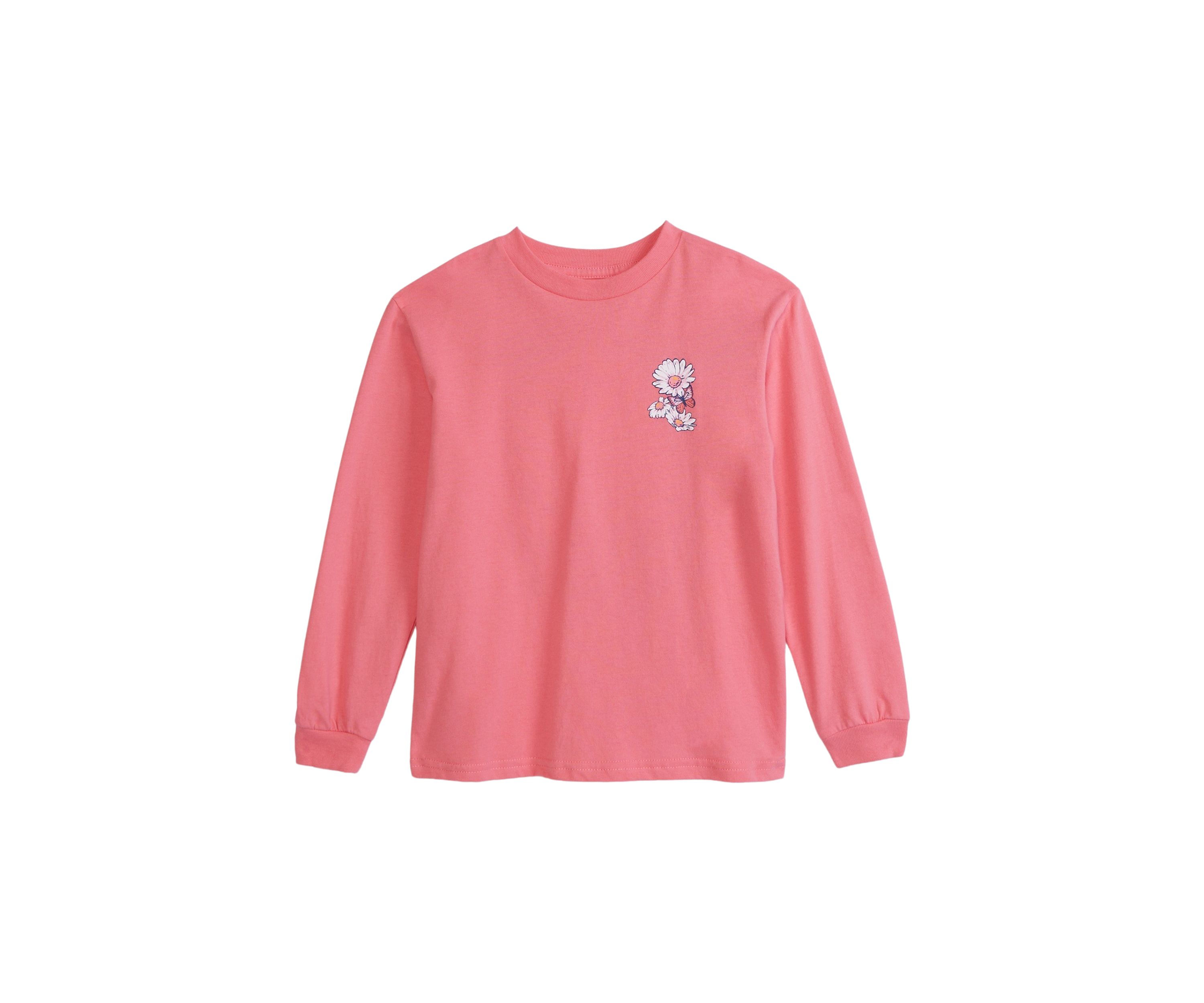 Girls 4-6x Wildflower Dog Long Sleeve Graphic T-Shirt