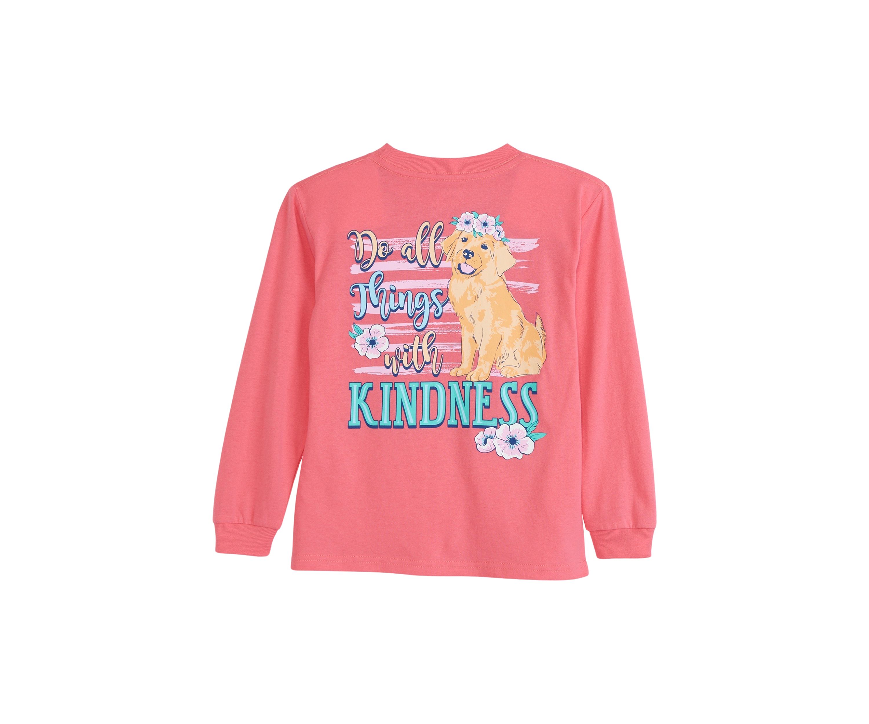 Girls 4-6x Do All with Kindness Dog Graphic T-Shirt