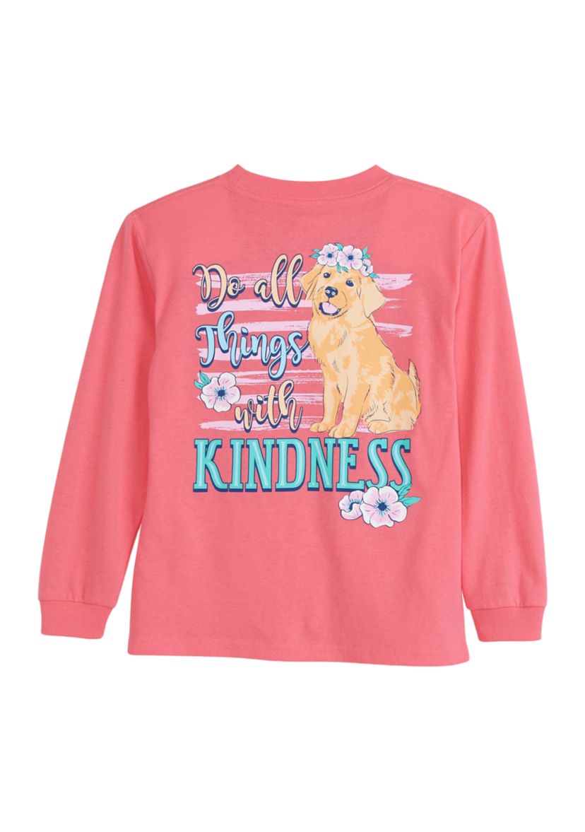 Girls 4-6x Do All with Kindness Dog Graphic T-Shirt