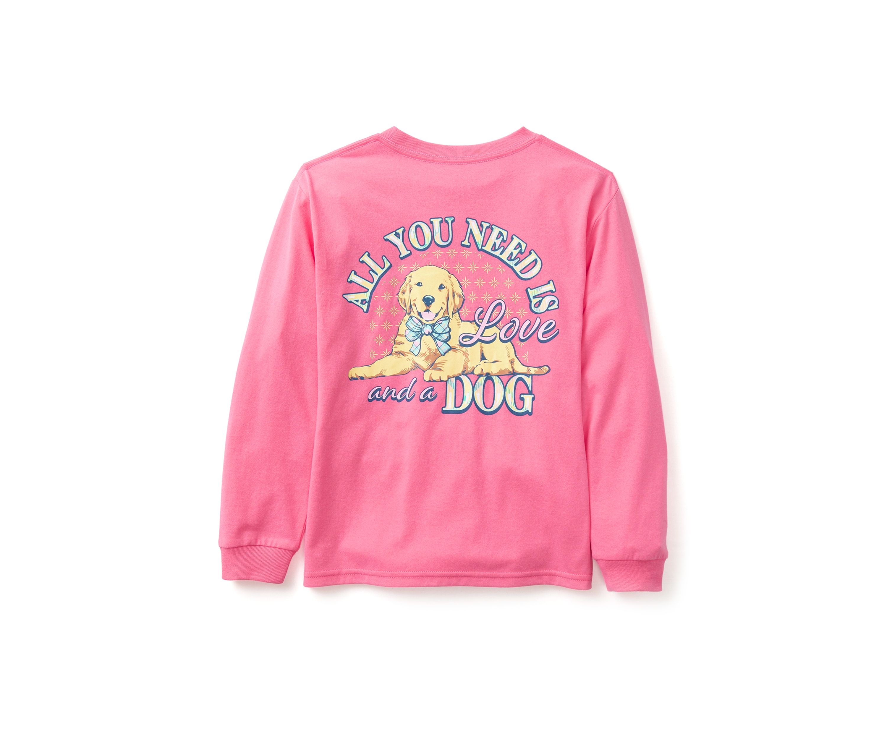 Girls 4-6X Long Sleeve All You Need Is A Dog T-Shirt