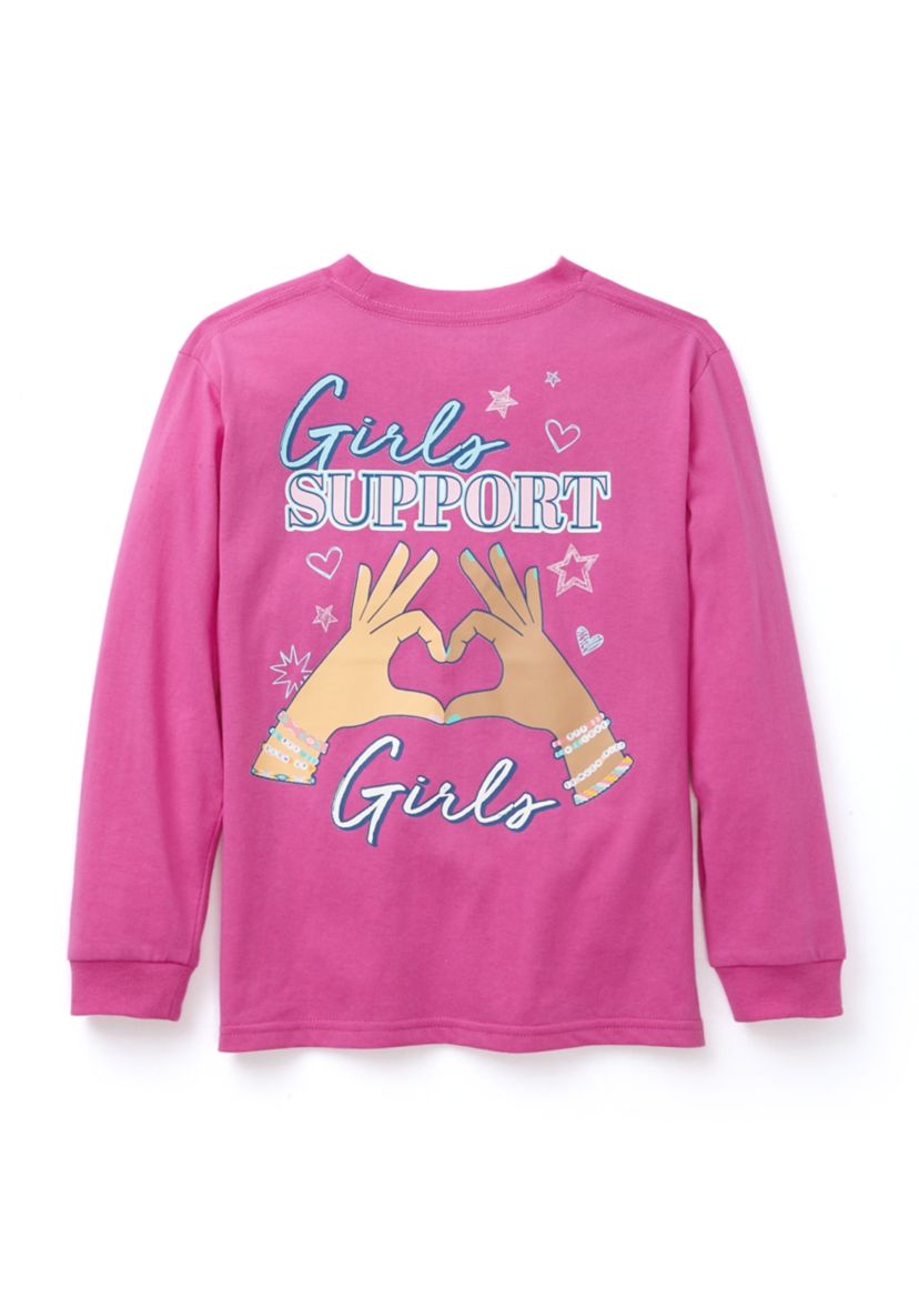 Girls 4-6x Girls Support Girls Graphic Sweatshirt 