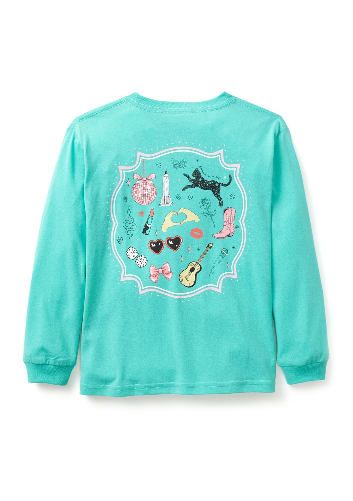 Girls 4-6 Long Sleeve Mirror Icons T-Shirt