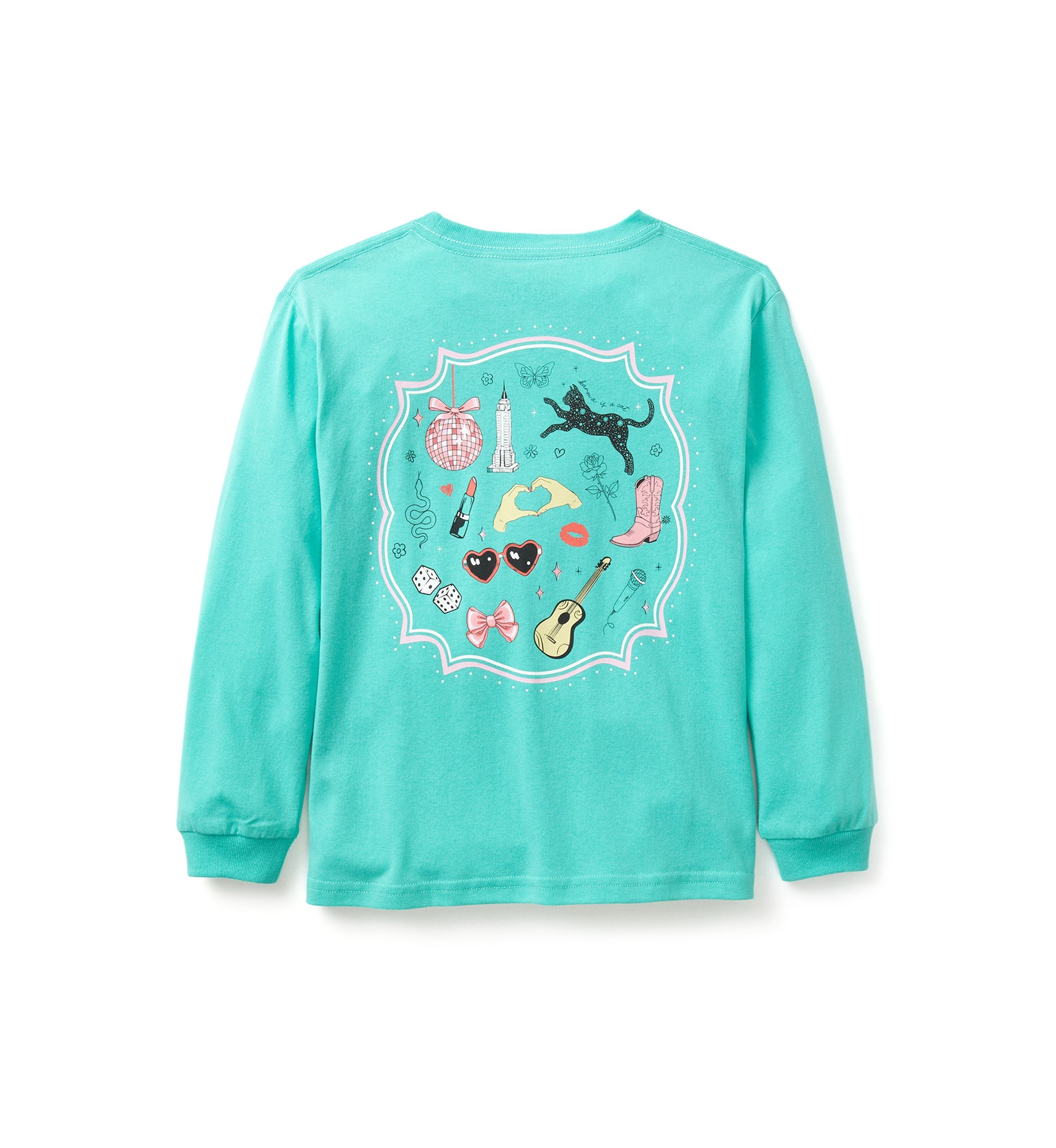 Girls 4-6 Long Sleeve Mirror Icons T-Shirt