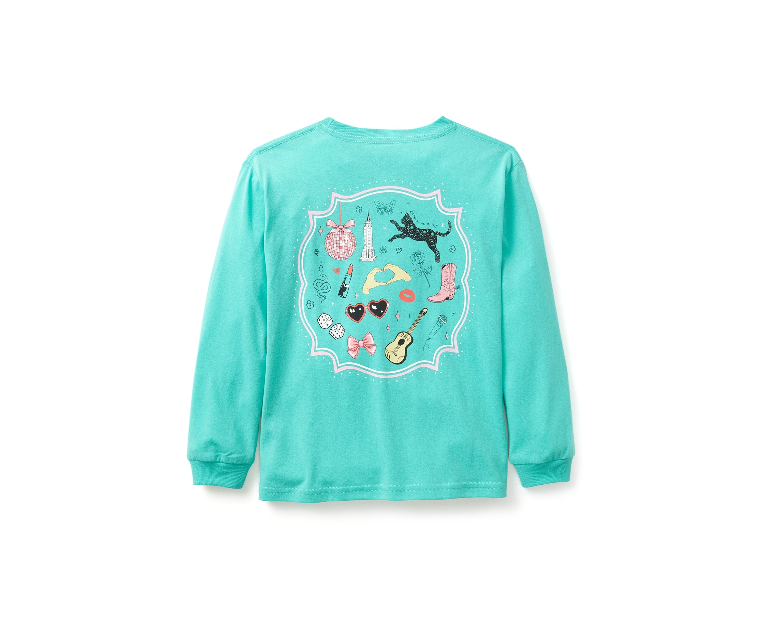 Girls 4-6 Long Sleeve Mirror Icons T-Shirt
