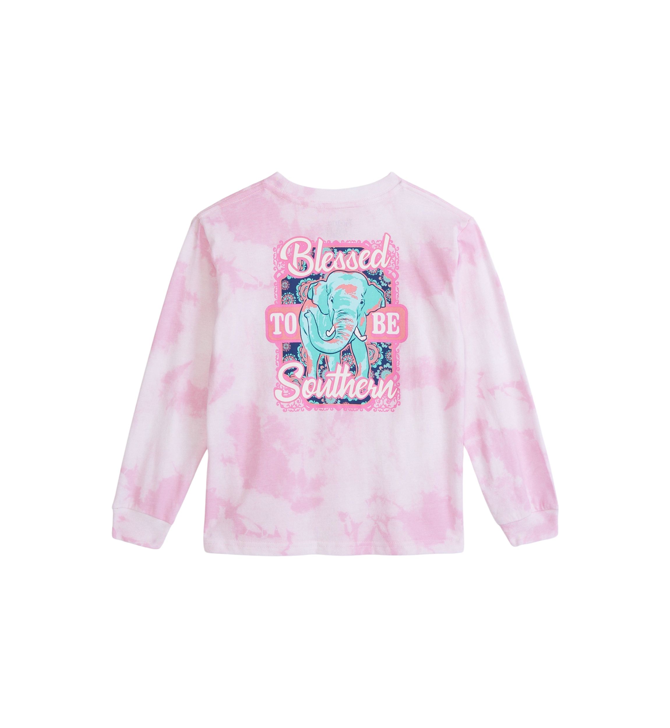Girls 4-6x Blesses Elephant Long Sleeve Graphic T-Shirt