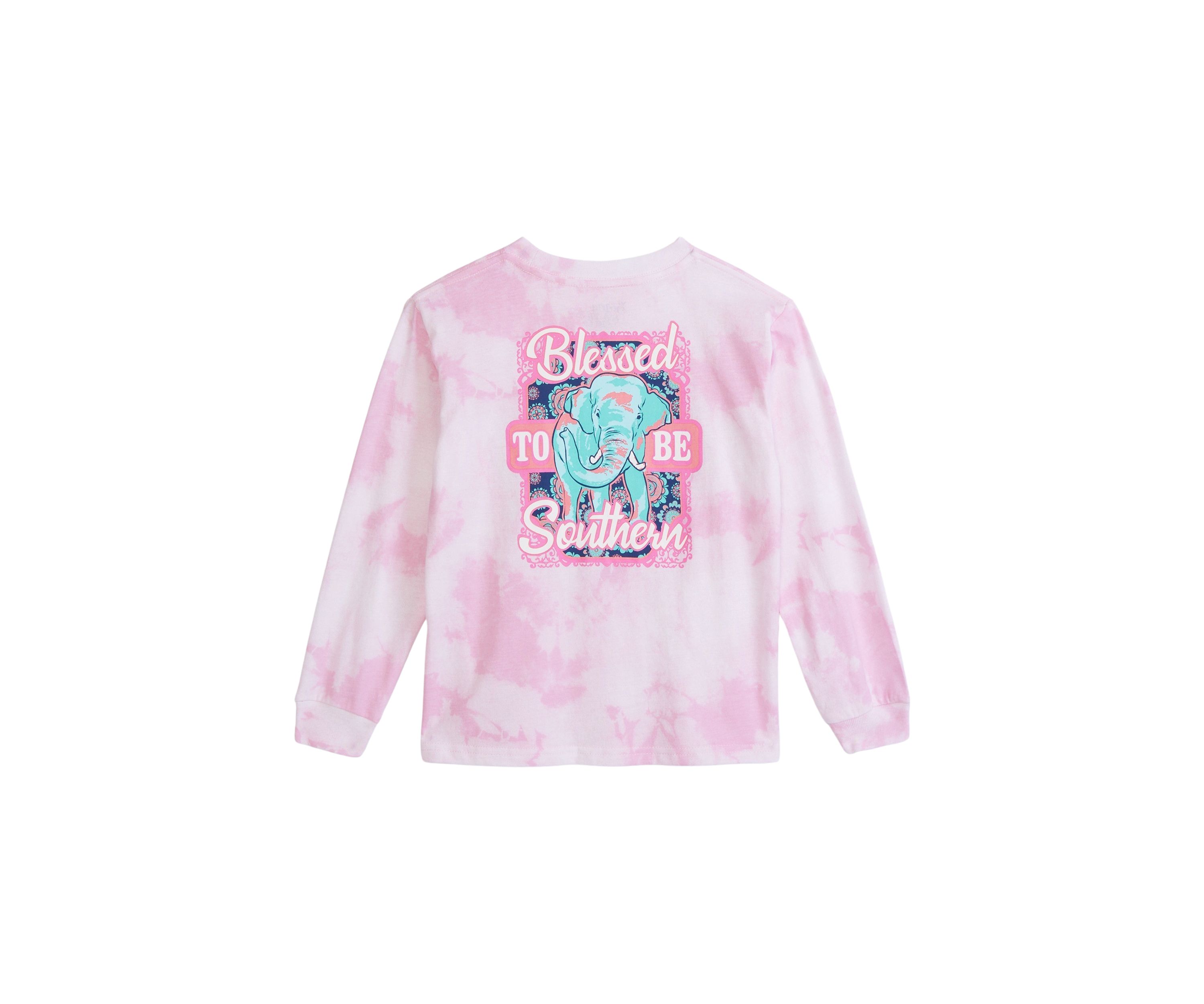 Girls 4-6x Blesses Elephant Long Sleeve Graphic T-Shirt