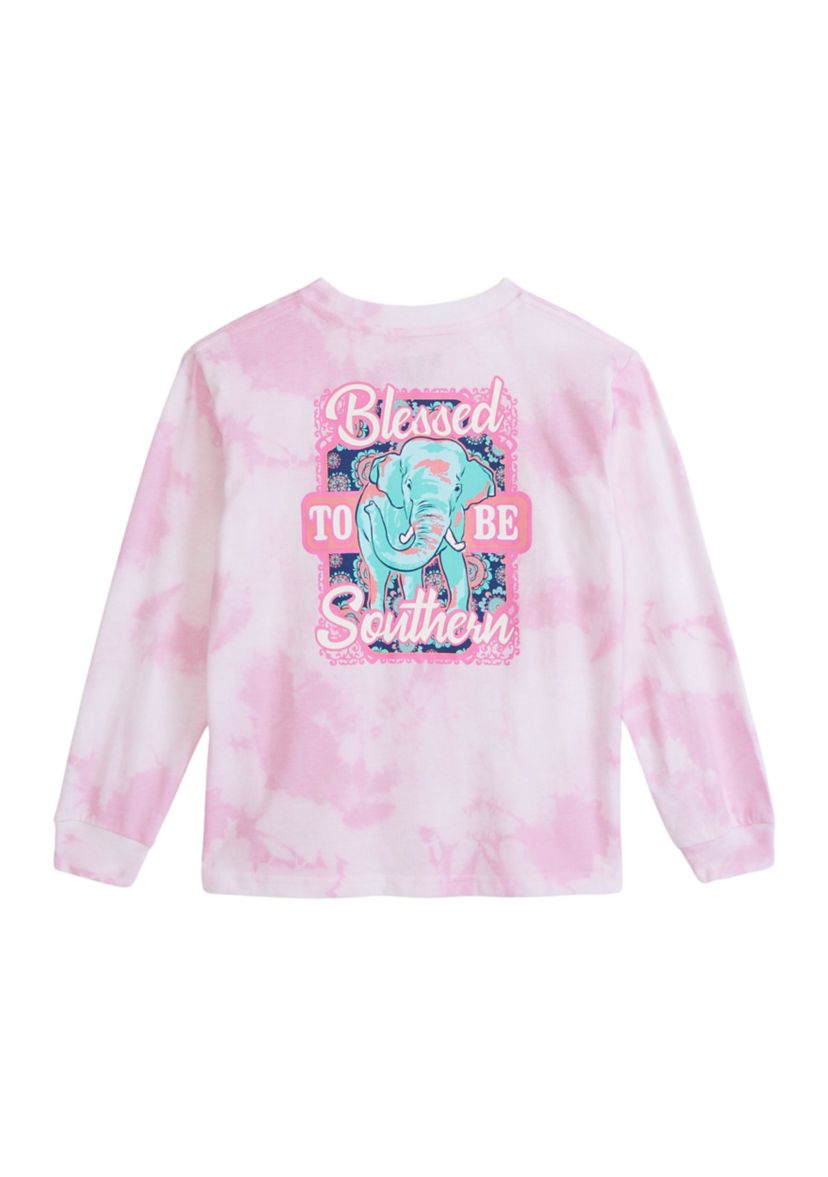 Girls 4-6x Blesses Elephant Long Sleeve Graphic T-Shirt