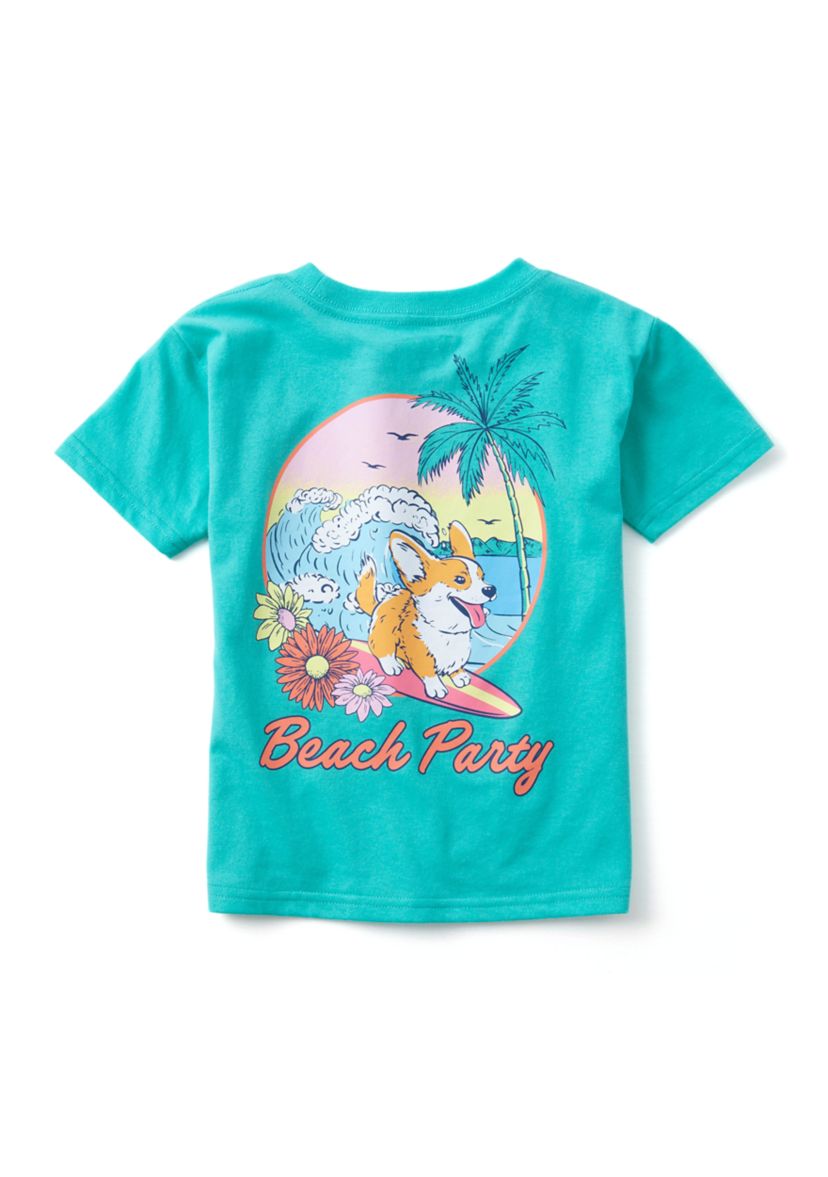Girls 4-6x Beach Party Graphic T-Shirt