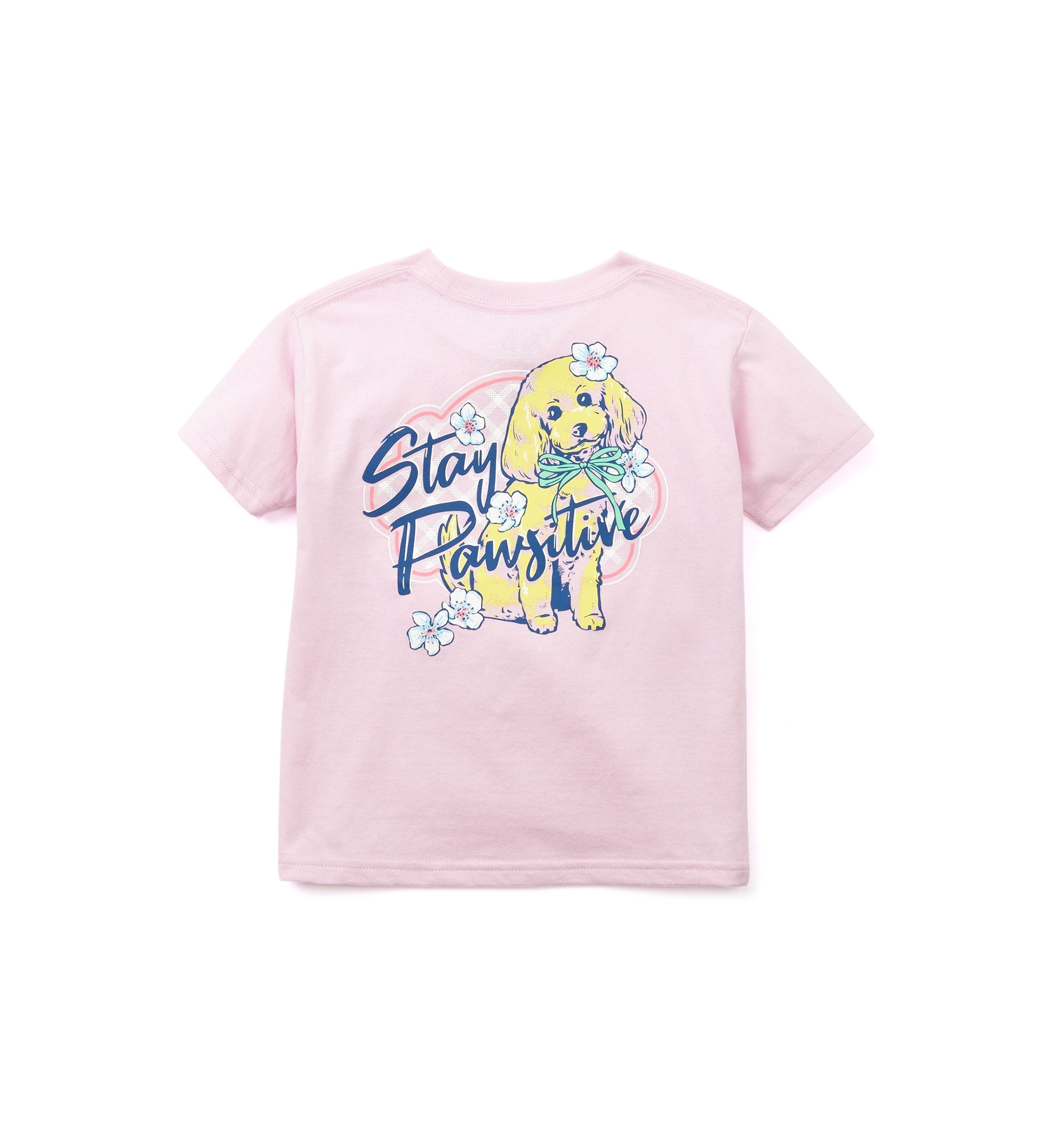 Girls 4-6x Stay Pawsitive Graphic T-Shirt