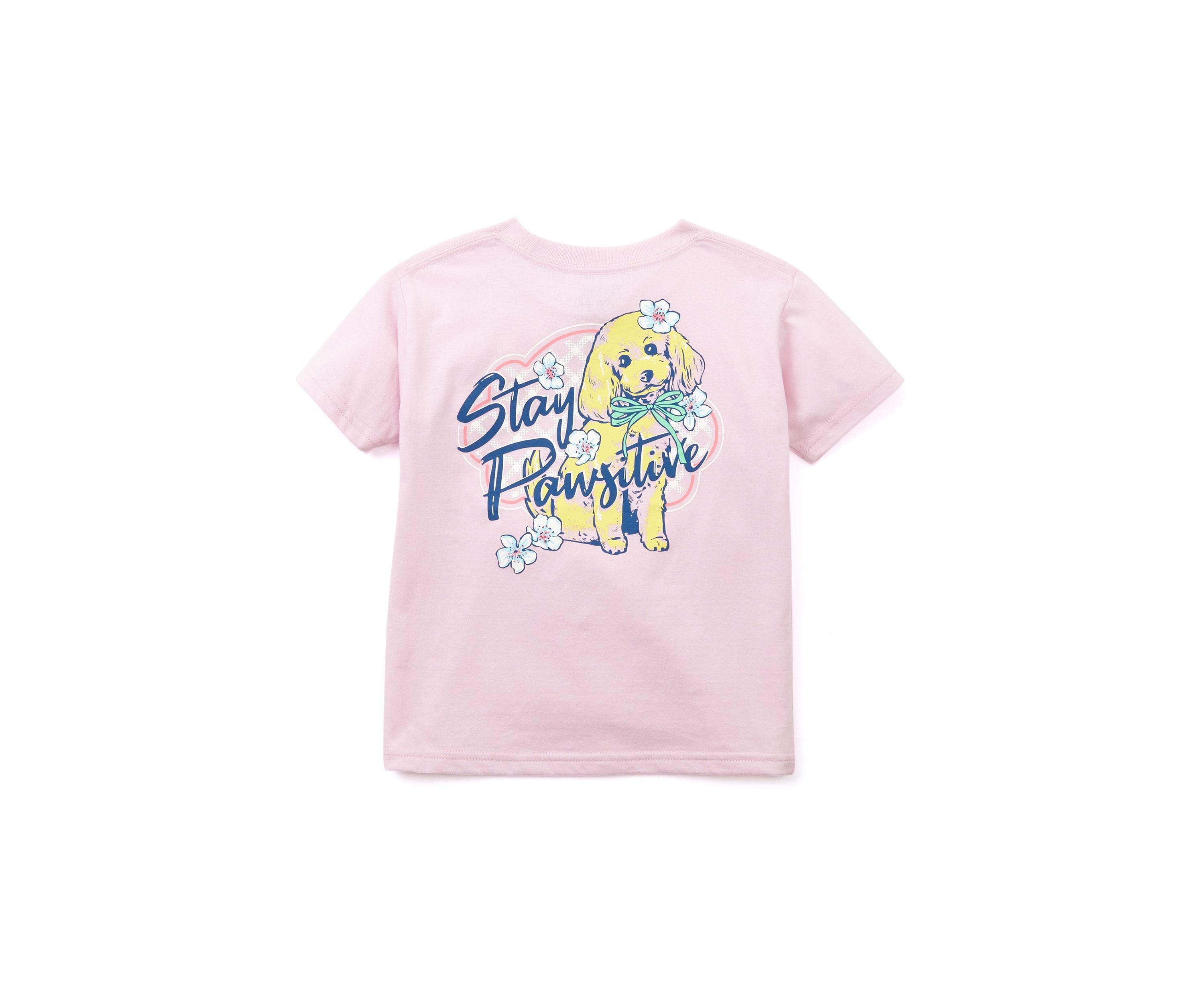Girls 4-6x Stay Pawsitive Graphic T-Shirt