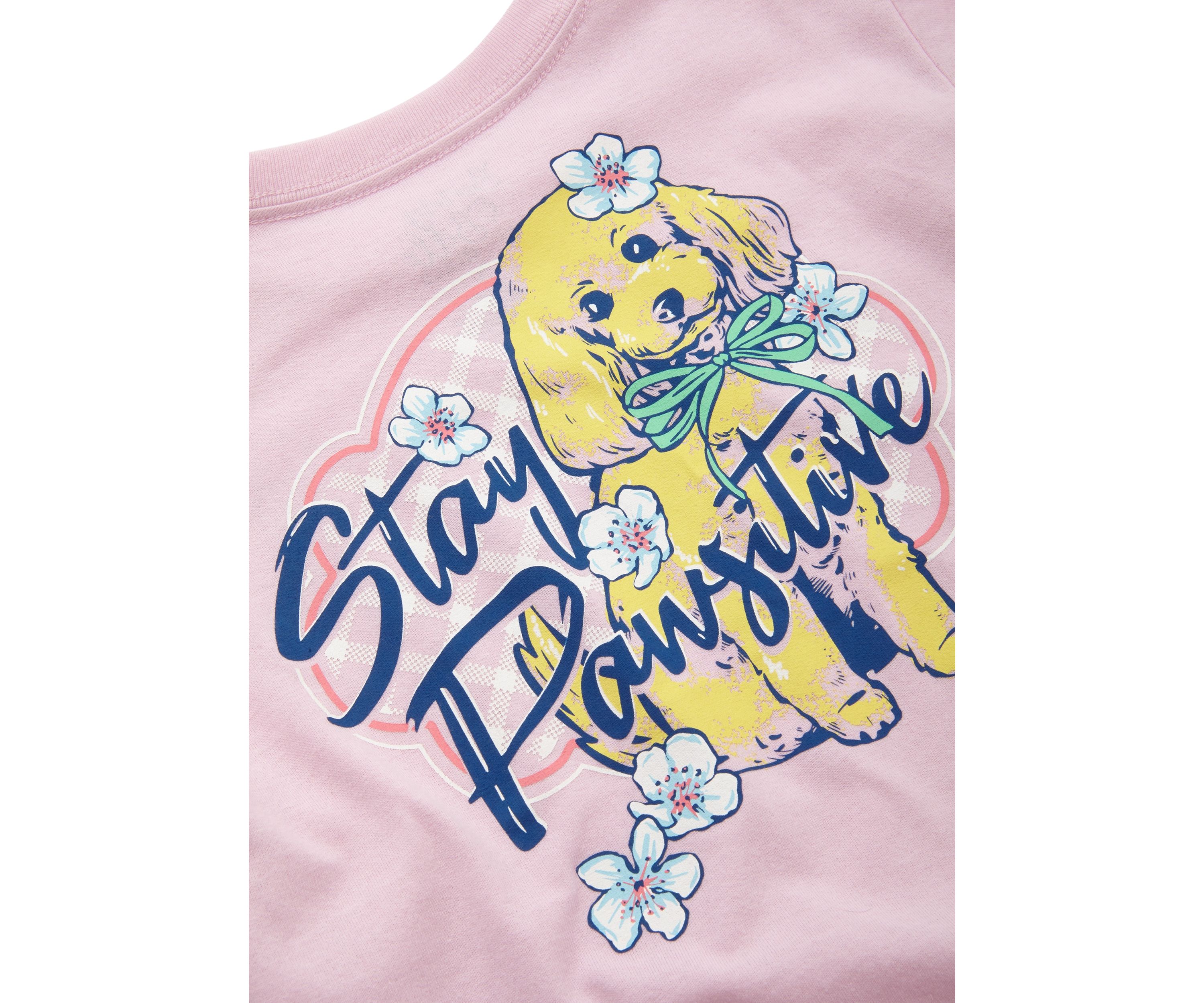 Girls 4-6x Stay Pawsitive Graphic T-Shirt