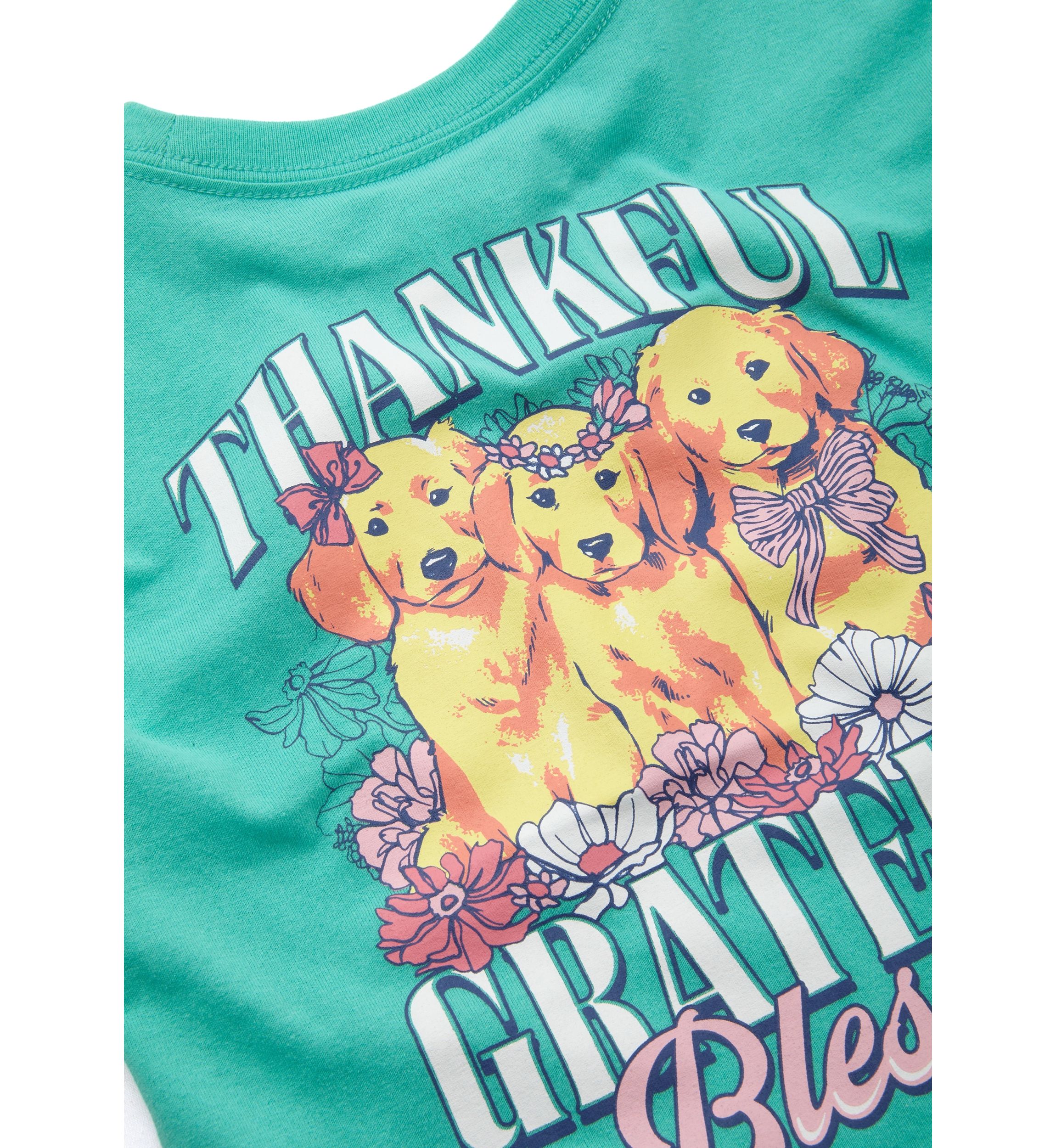 Girls 4-6x Thankful Grateful Graphic T-Shirt