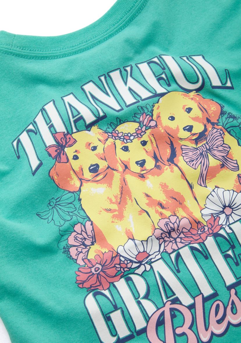 Girls 4-6x Thankful Grateful Graphic T-Shirt