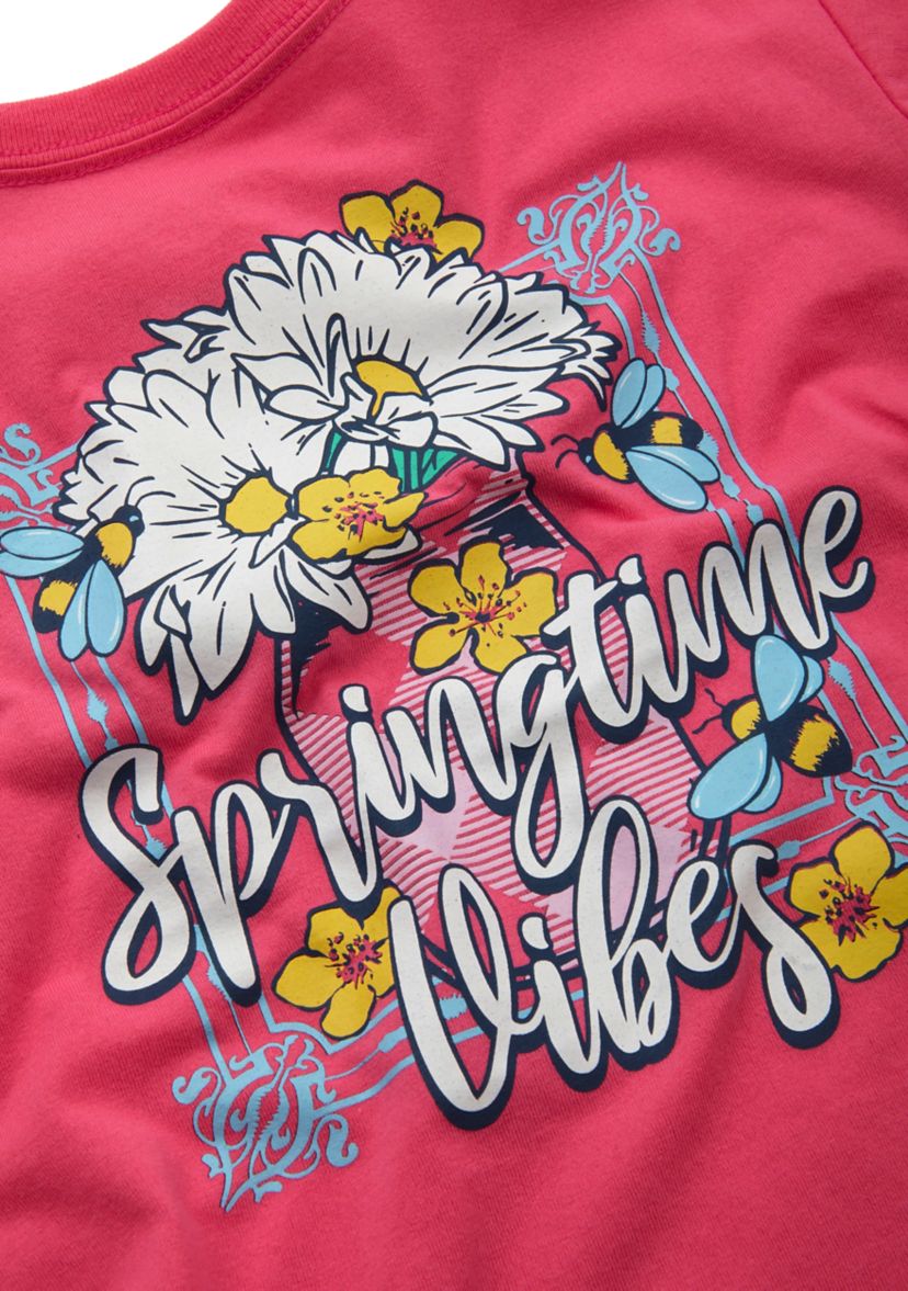 Girls 4-6x Springtime Vibes Graphic T-Shirt