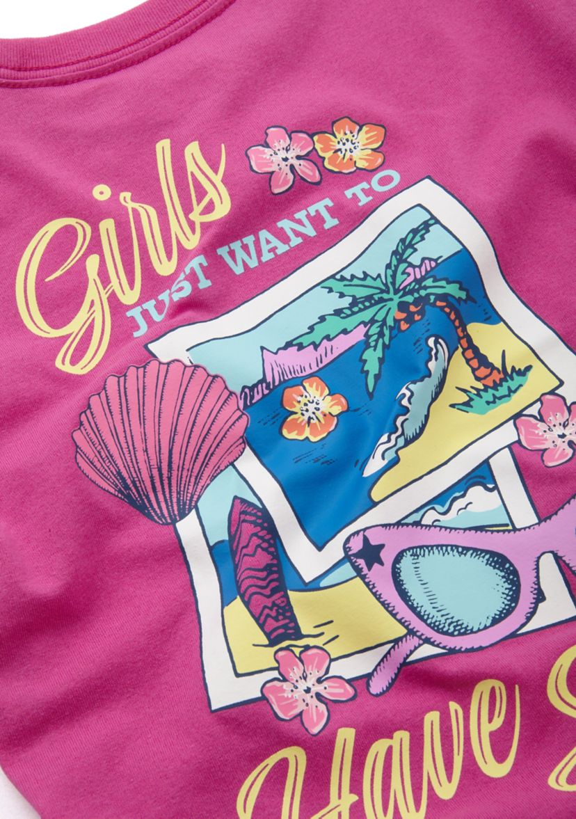 Girls 4-6x Girls Just Want to Have Fun Graphic T-Shirt