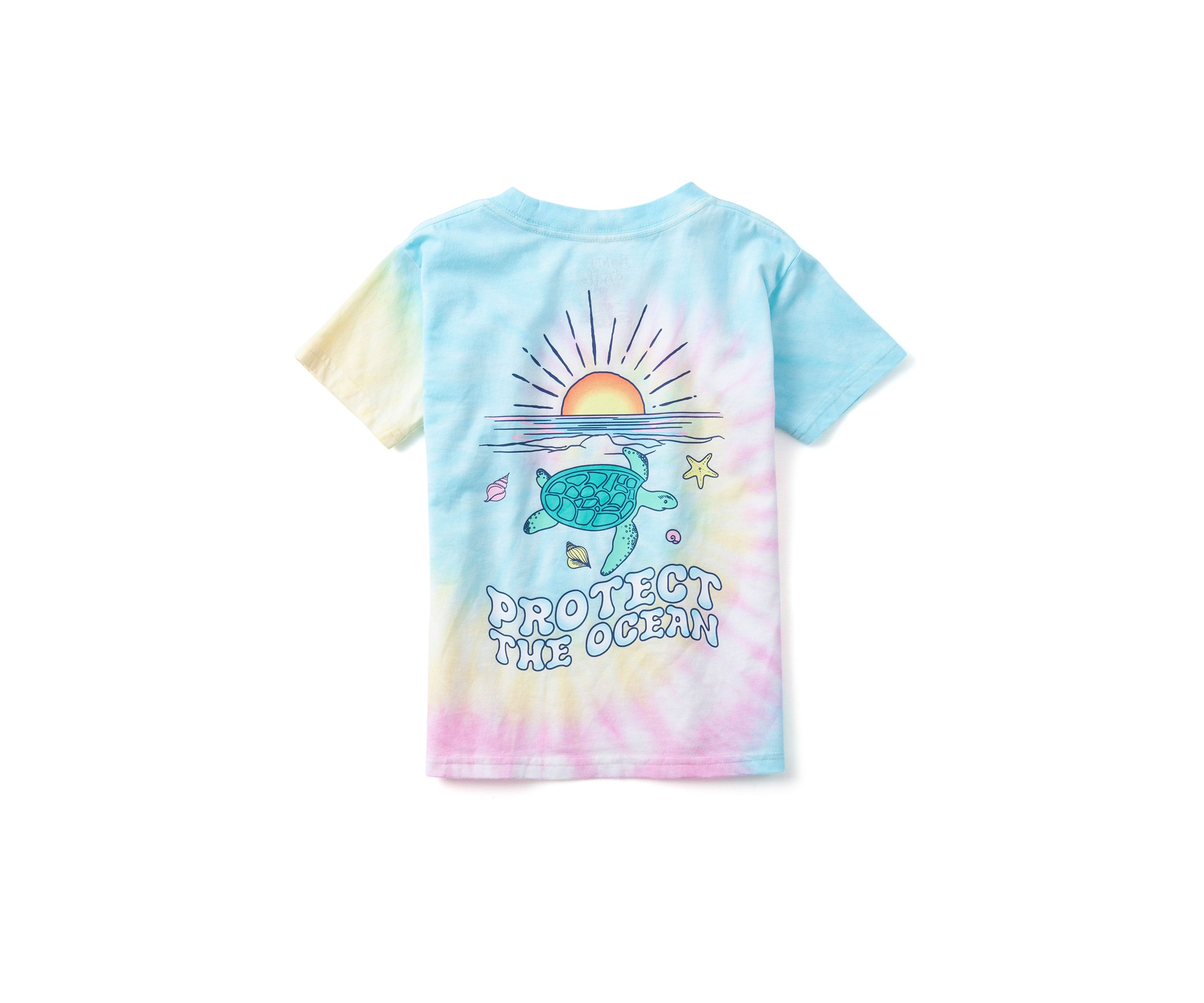 Girls 4-6x Protect the Ocean Tie Dye Graphic T-Shirt