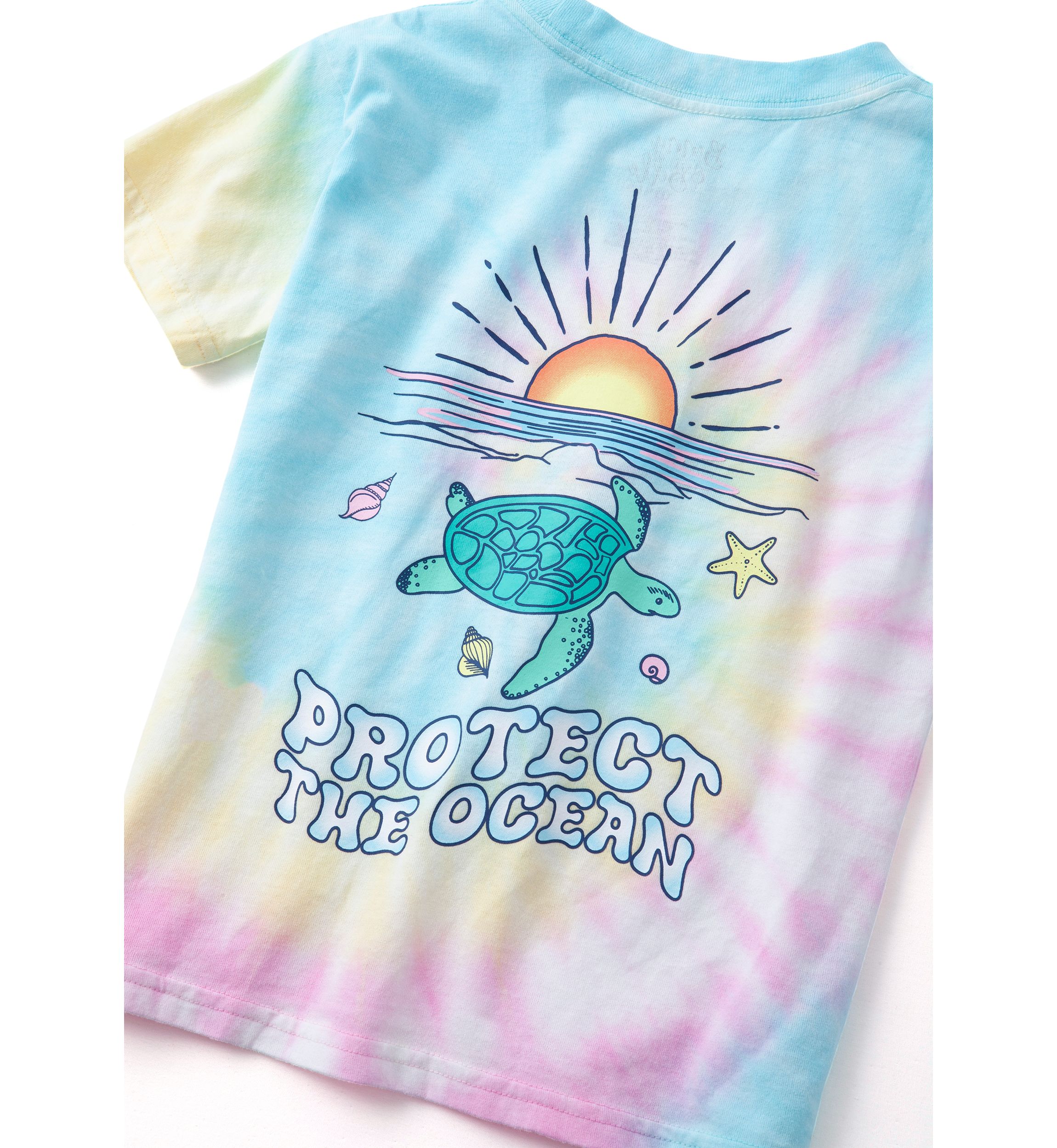 Girls 4-6x Protect the Ocean Tie Dye Graphic T-Shirt