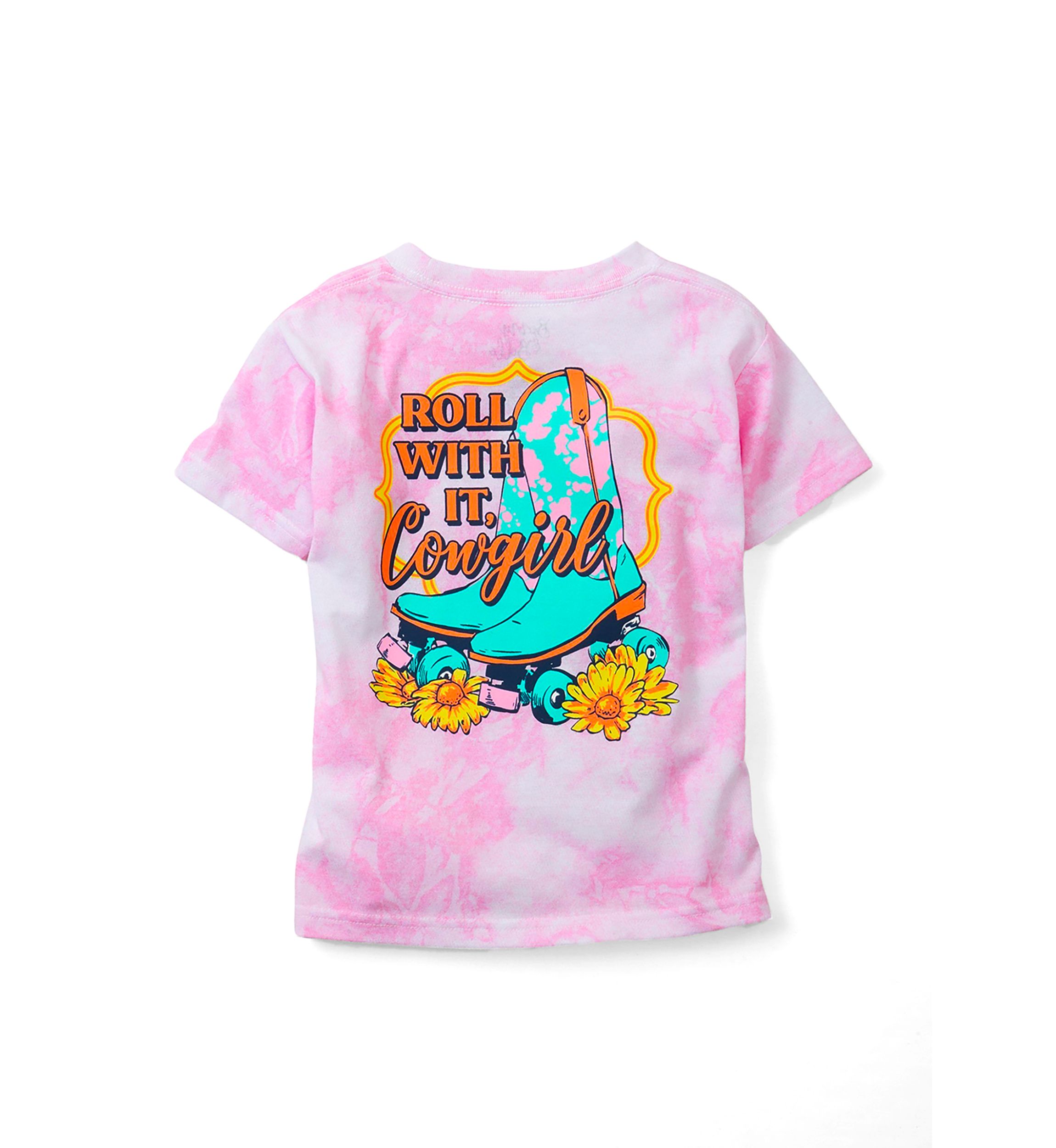 Girls 4-6x Roll With It Cowgirl Graphic T-Shirt