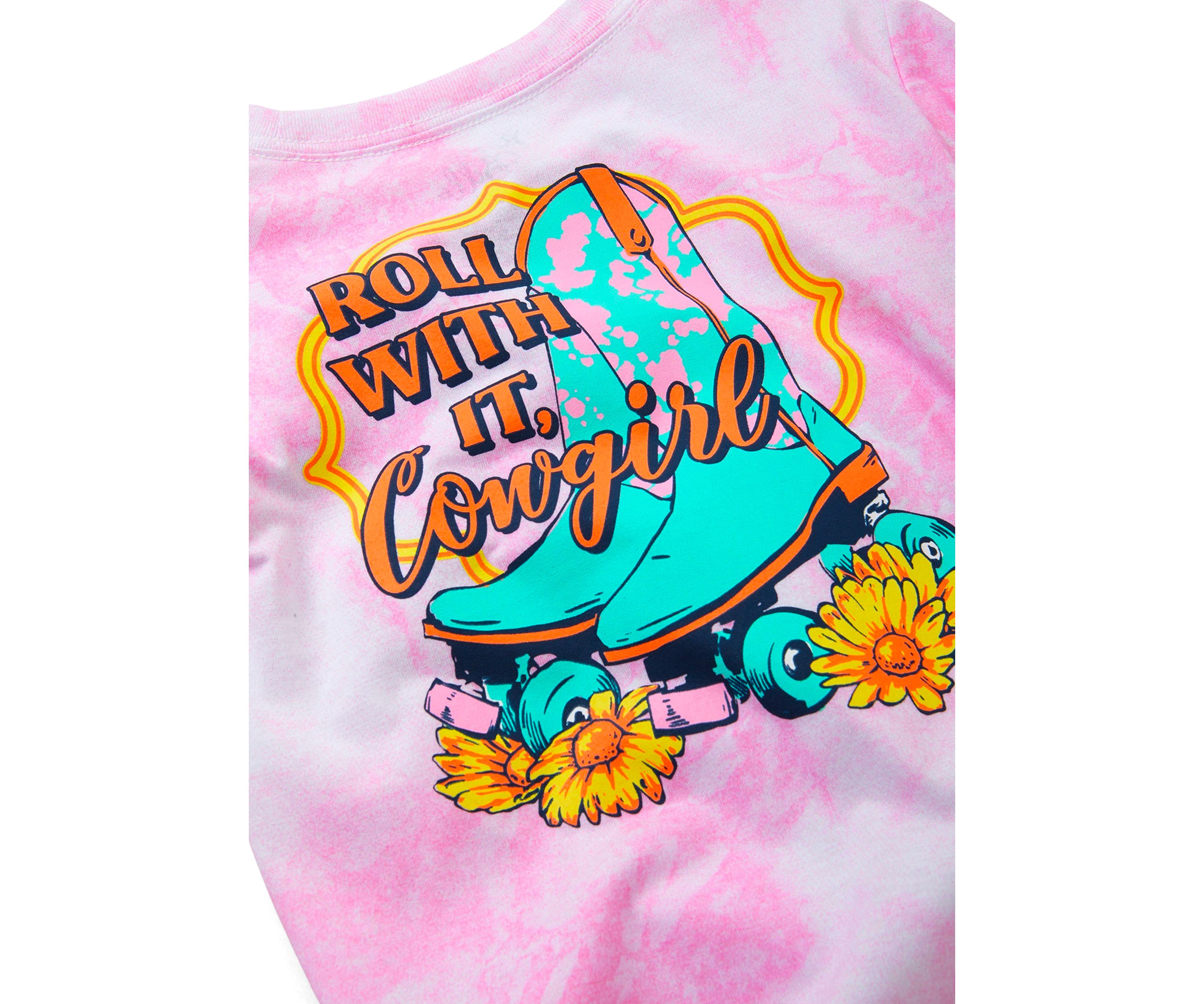 Girls 4-6x Roll With It Cowgirl Graphic T-Shirt