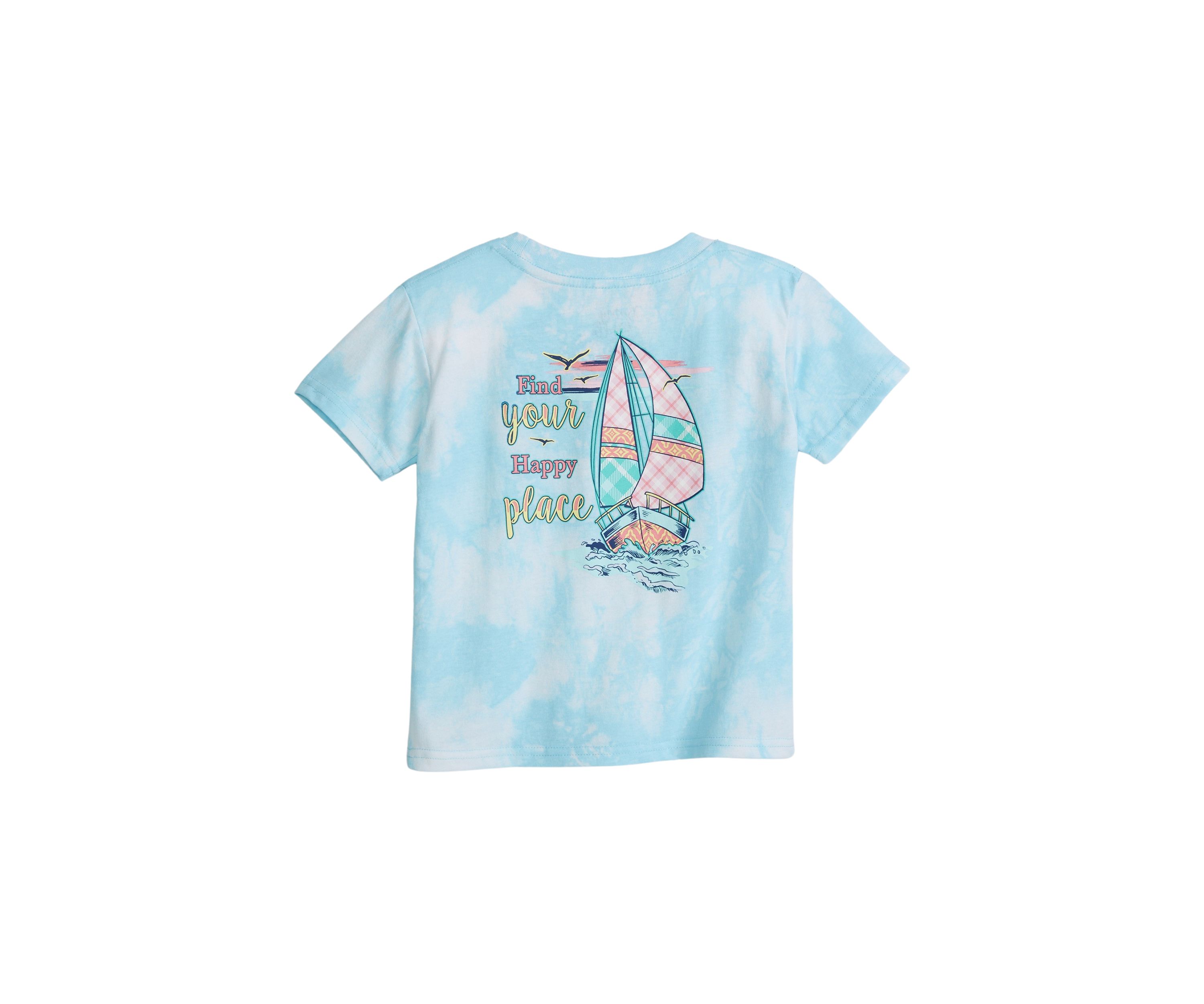 Girls 4-6x Happy Place Sailboat Graphic T-Shirt