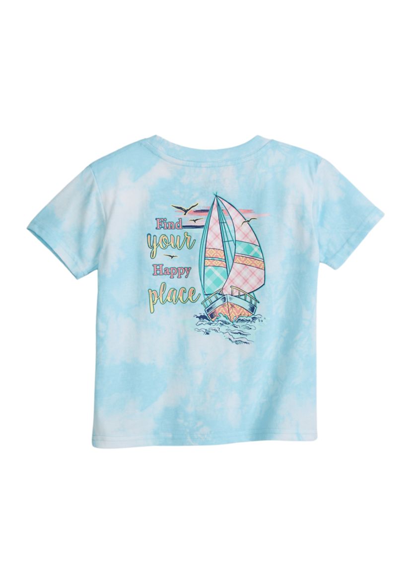 Girls 4-6x Happy Place Sailboat Graphic T-Shirt