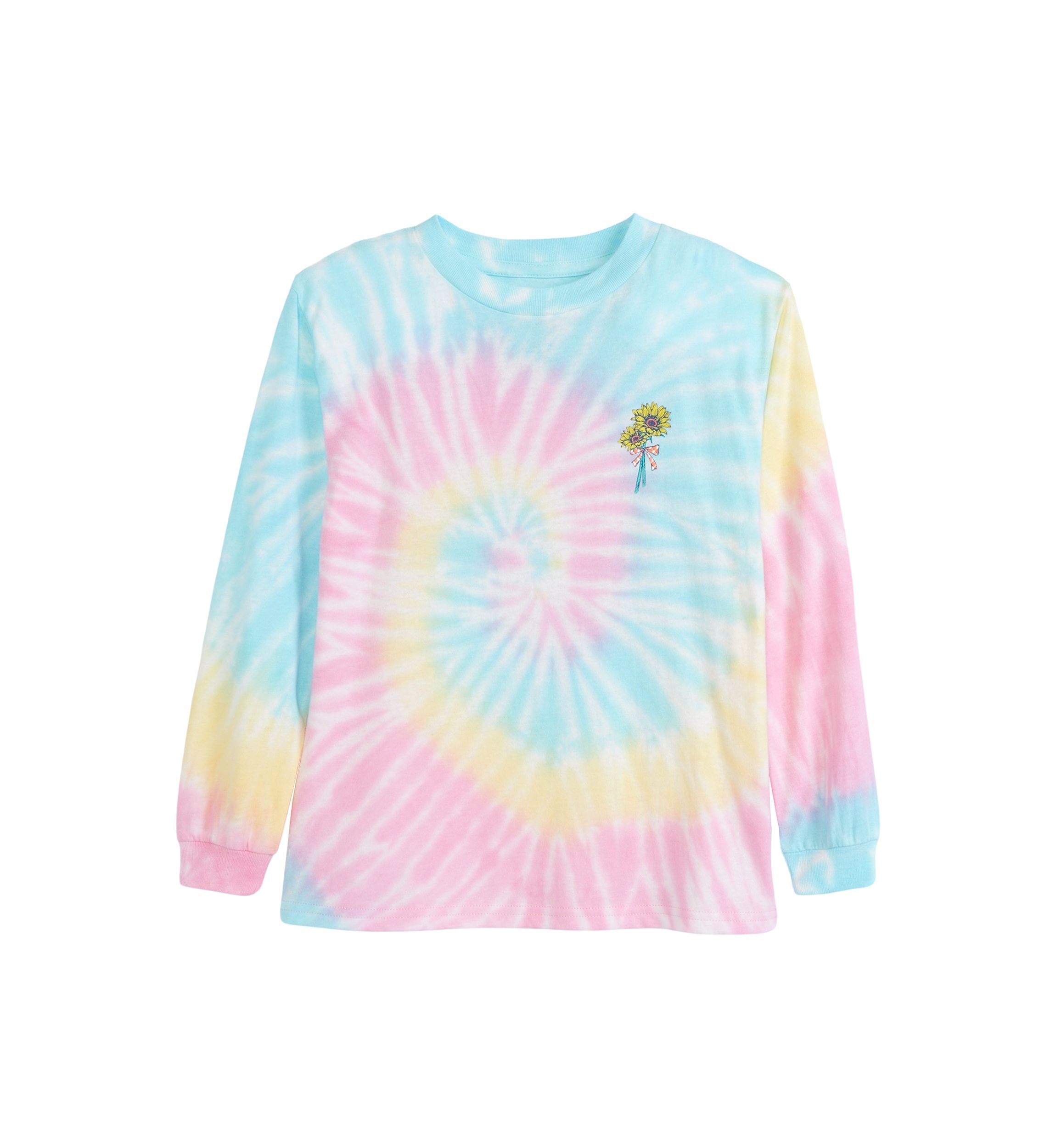 Girls 4-6x Tie Dye Sunshine Flowers Graphic T-Shirt