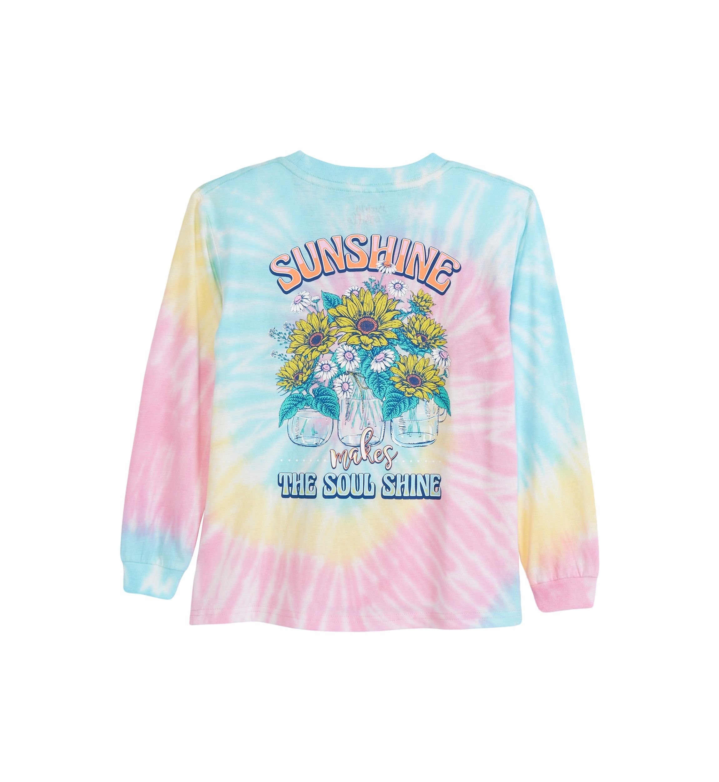 Girls 4-6x Tie Dye Sunshine Flowers Graphic T-Shirt