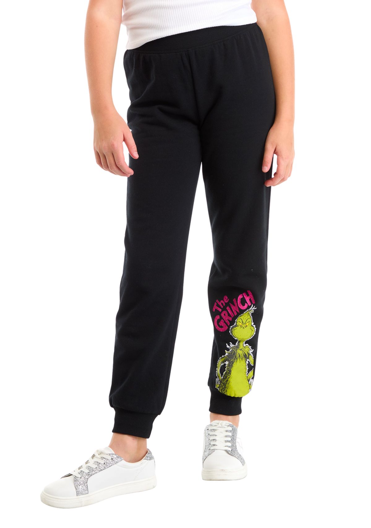 Girls 7-16 Grinch Graphic Fleece Joggers
