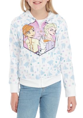 Disney Frozen Girls 7 16 Frozen Strong Heart Full Zip Jacket Belk