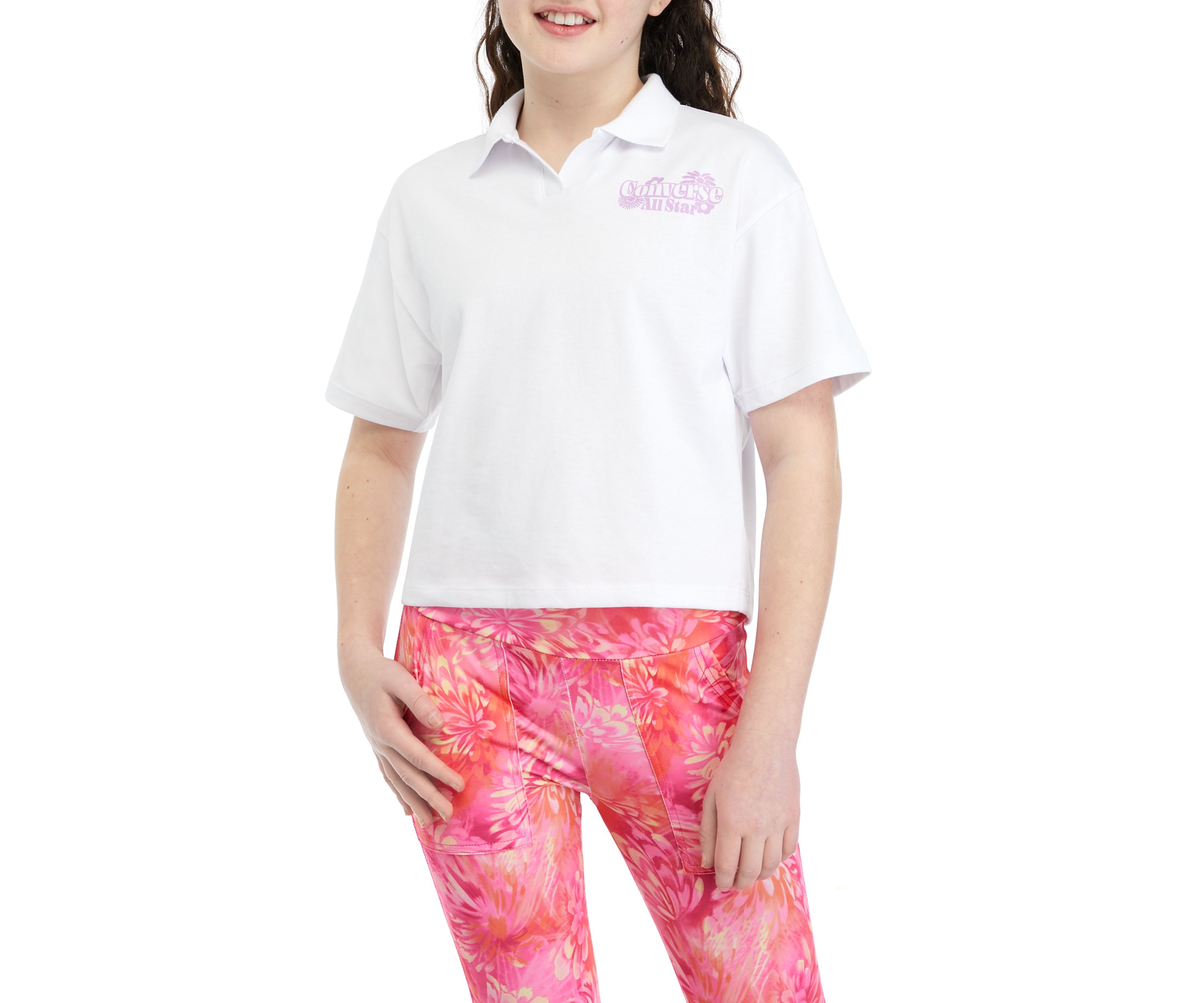 Girls 7-16 Short Sleeve Polo Shirt