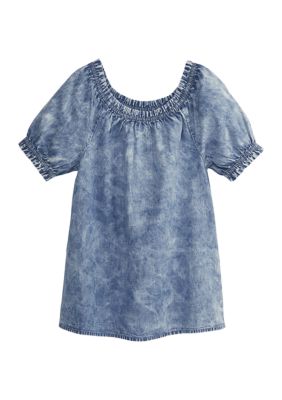 girls chambray top