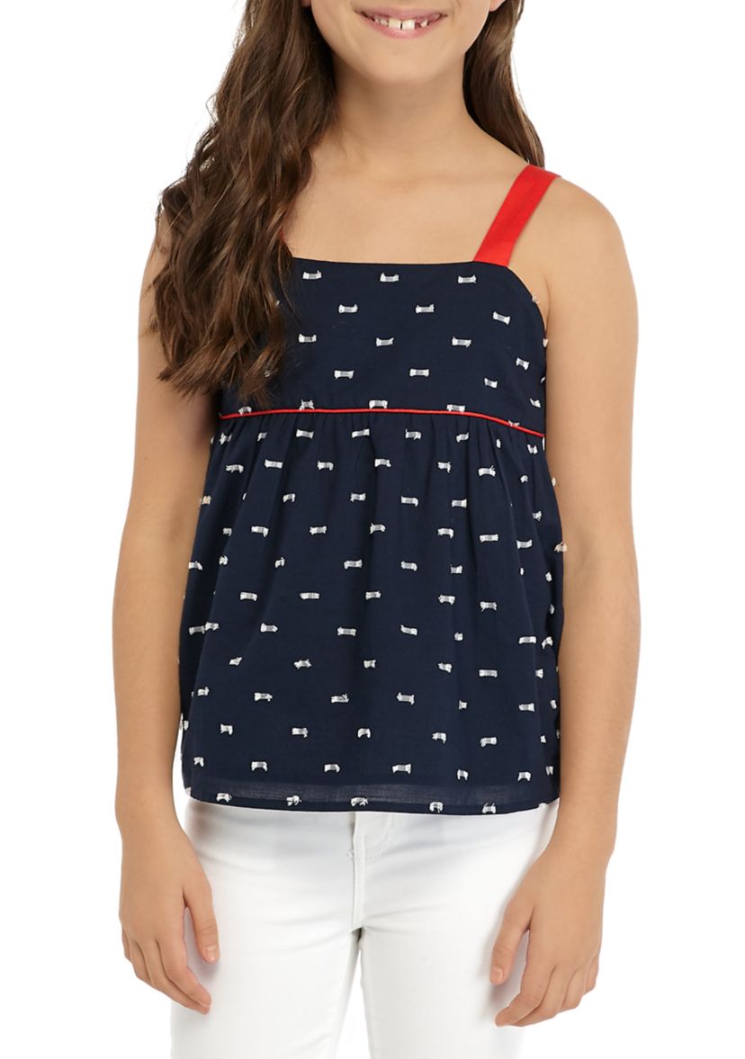 Girls 7-16 Pipe Detail Tank