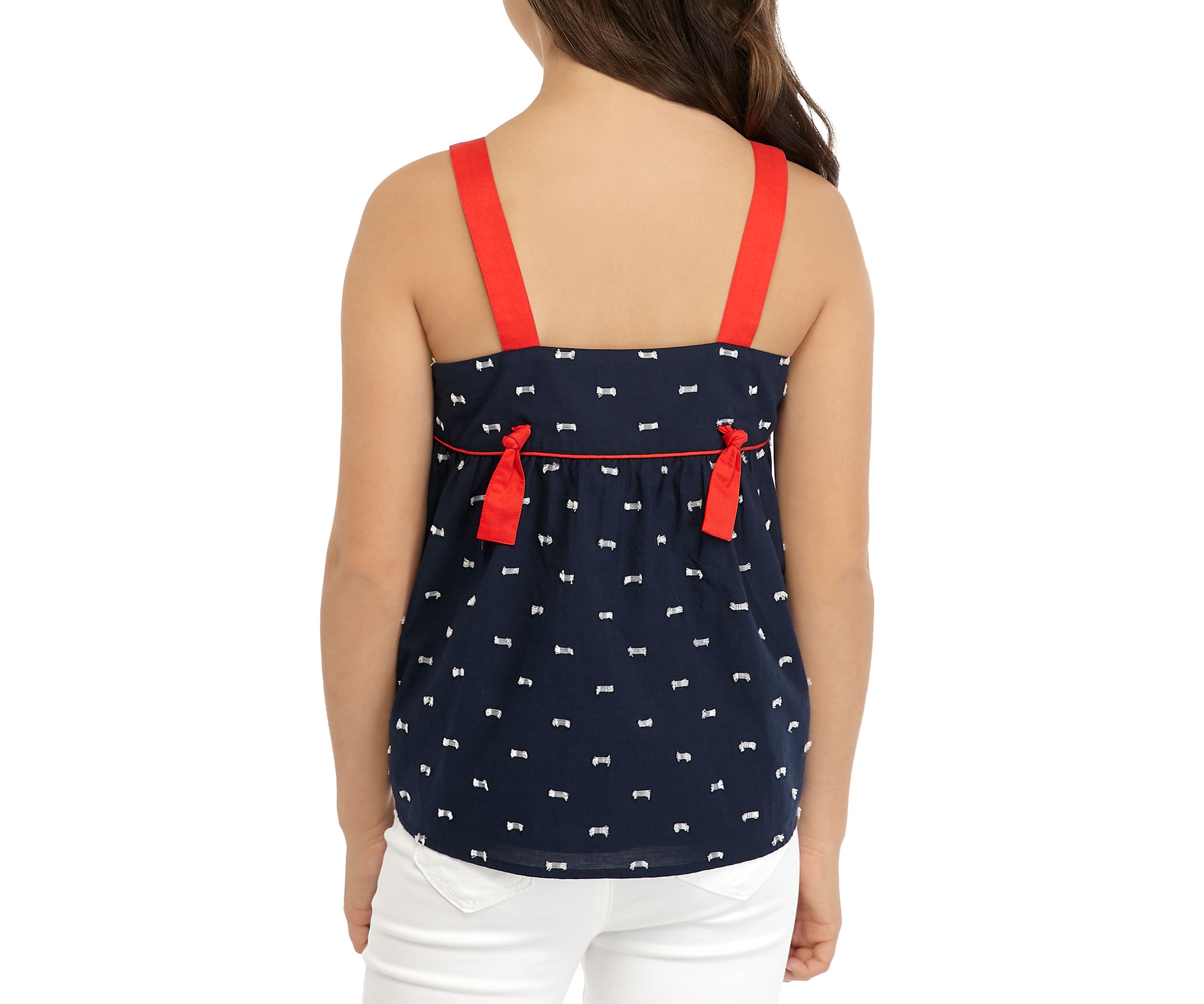 Girls 7-16 Pipe Detail Tank