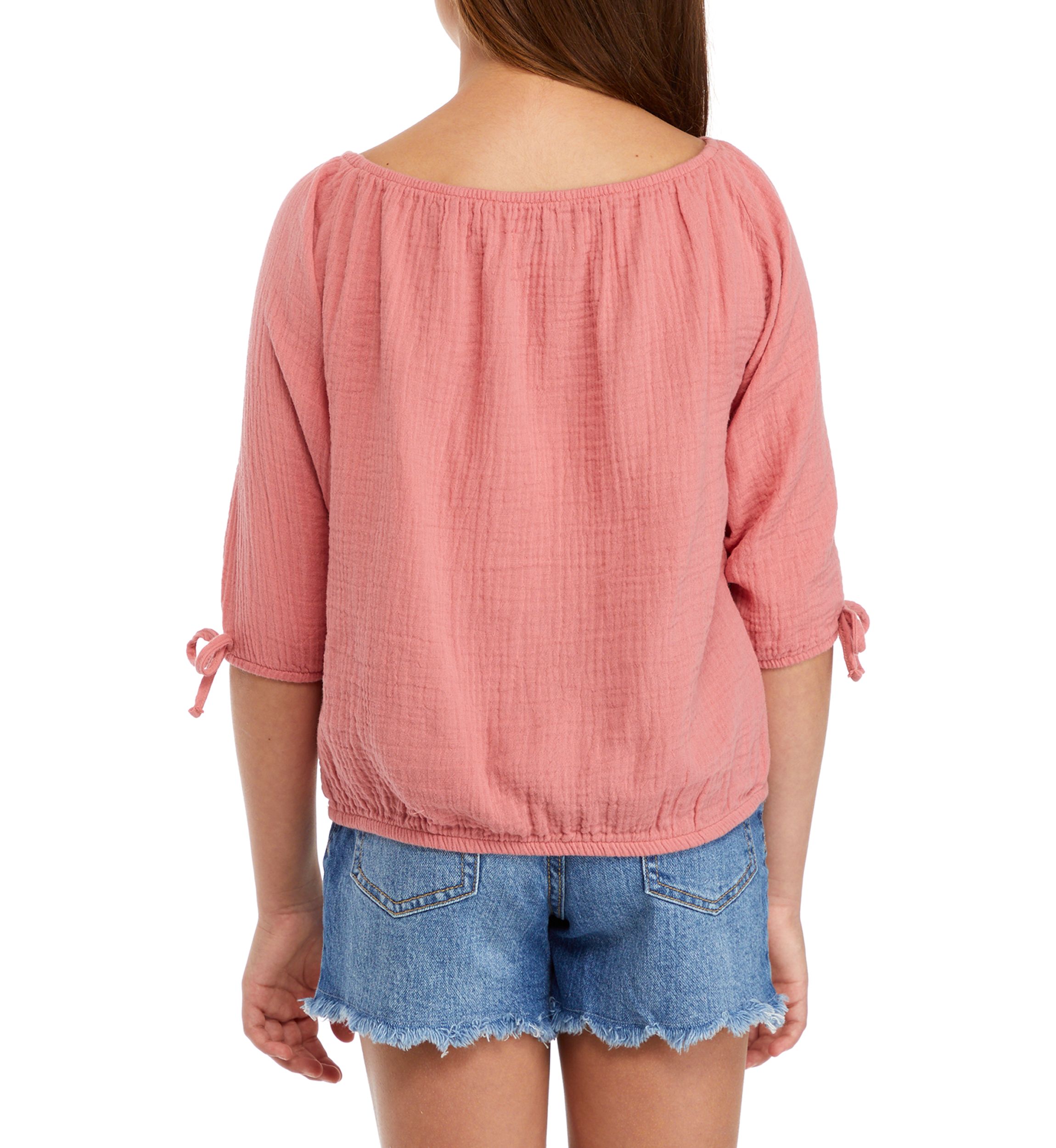 Girls 7-16 Tie Front Blouse