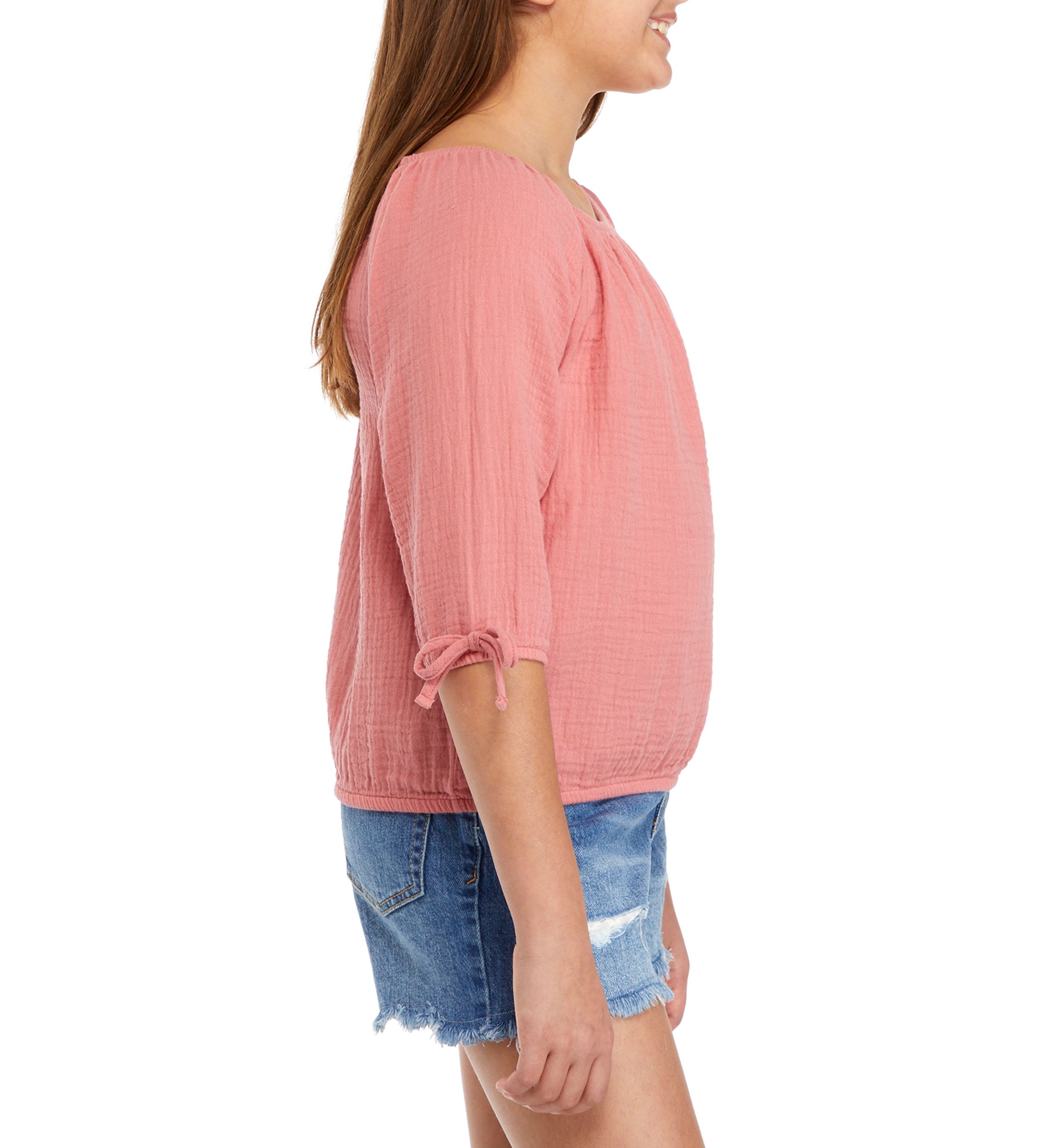 Girls 7-16 Tie Front Blouse