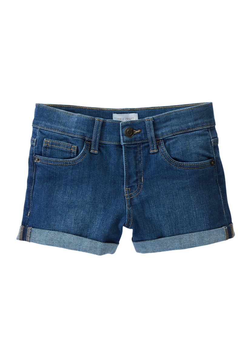 Girls 7-16 Cuffed Denim Shorts