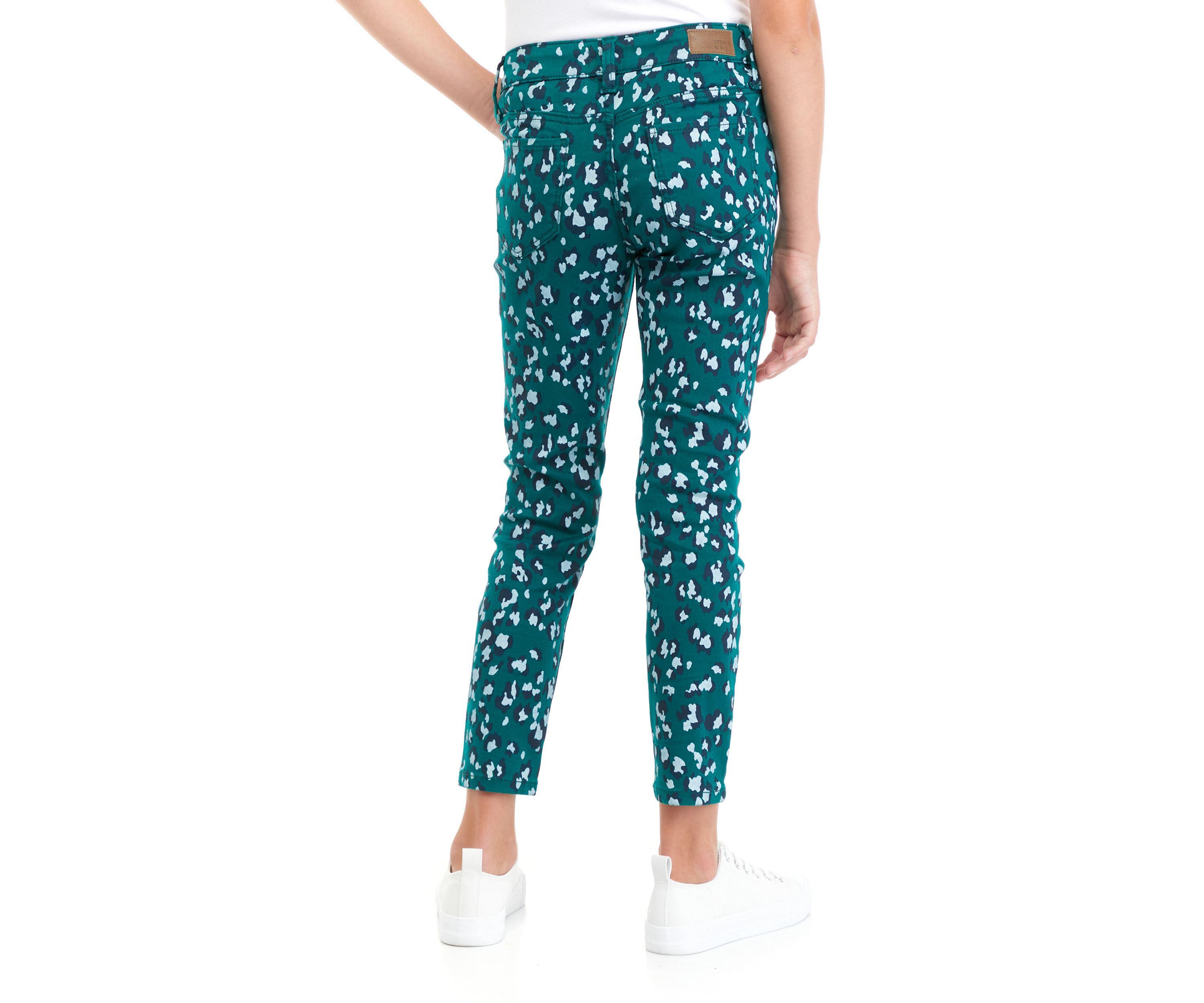 Girls 7-16 Printed 5 Pocket Pants
