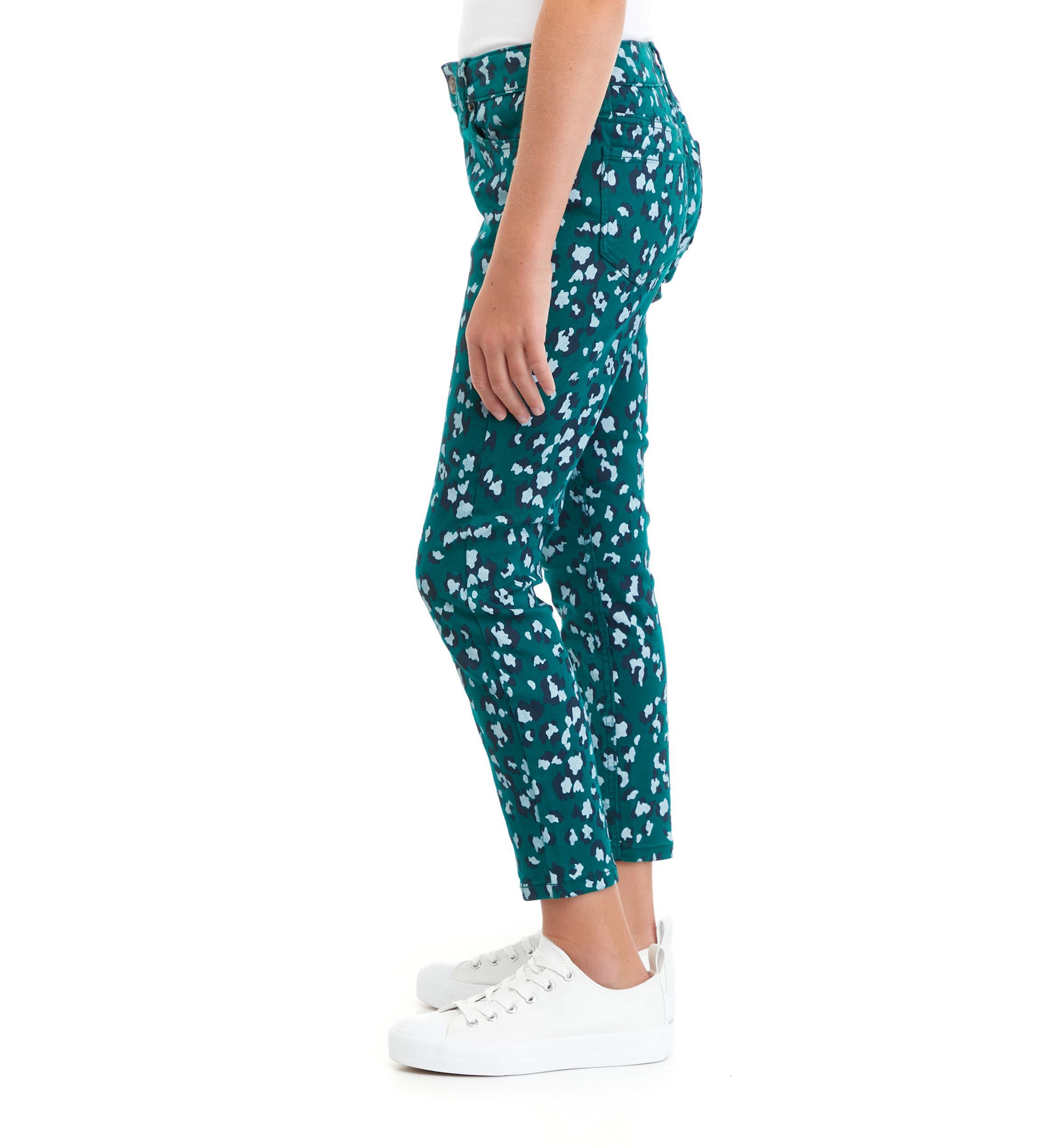 Girls 7-16 Printed 5 Pocket Pants