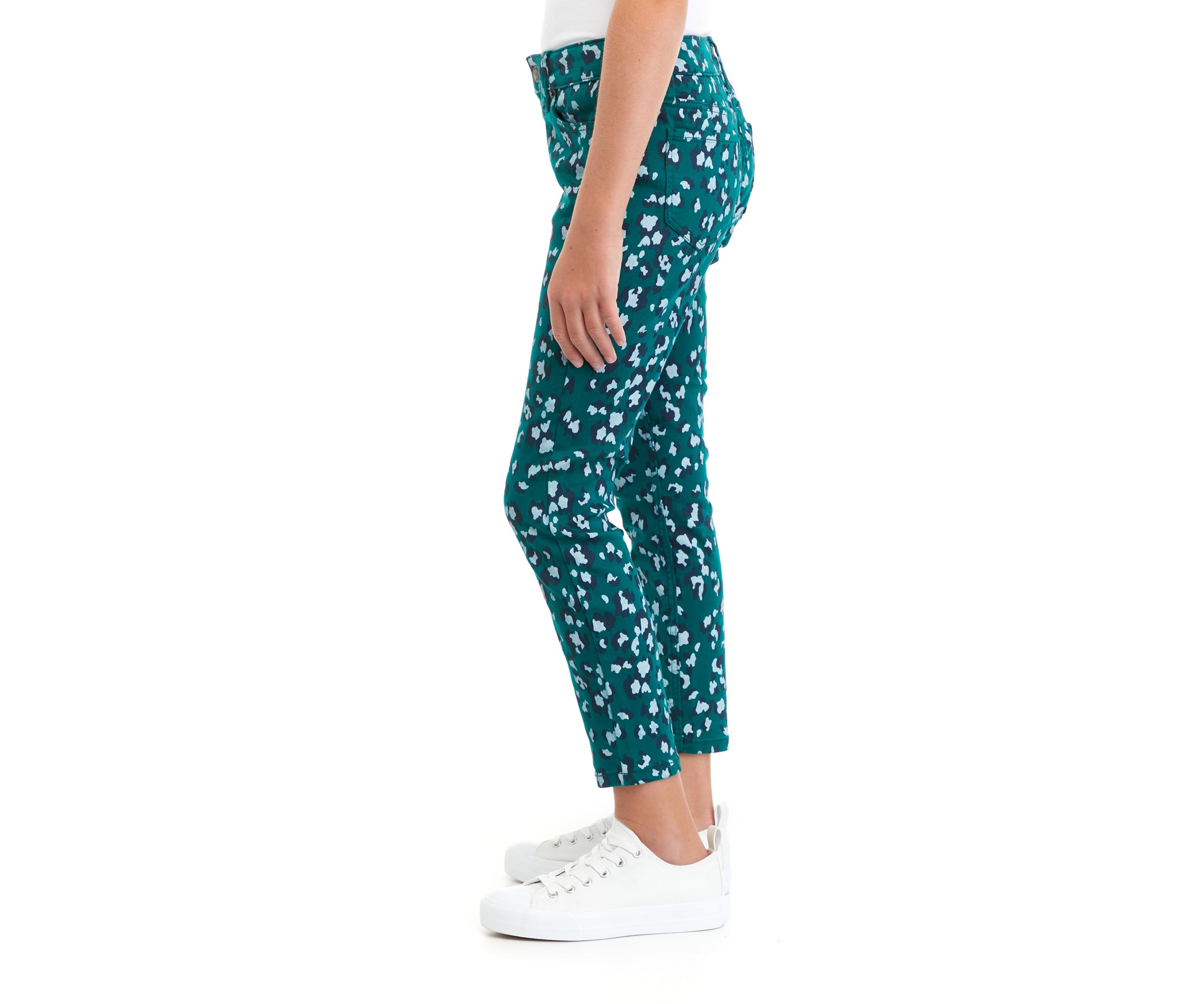 Girls 7-16 Printed 5 Pocket Pants